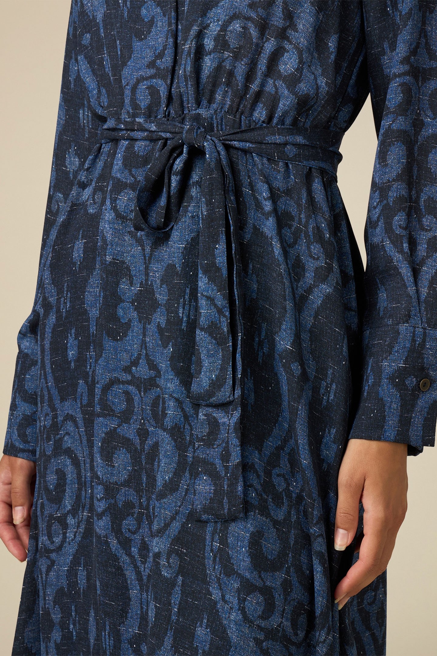 PATTERNED MIDI DRESS BLUE 5