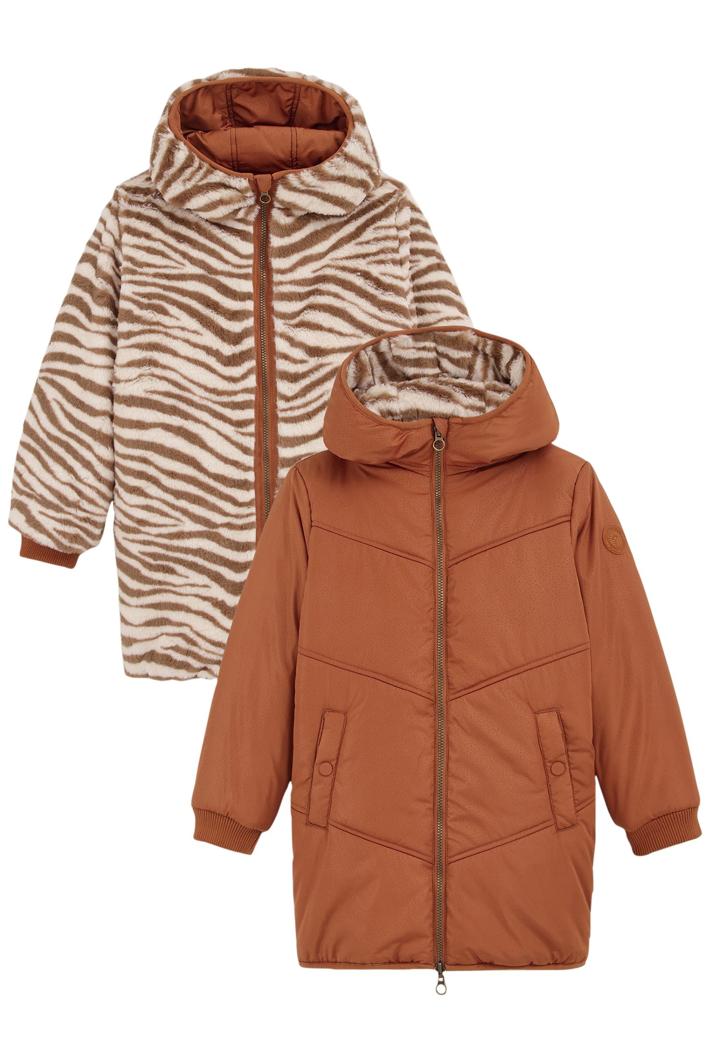 JACKET REVERSIBLE PARKA CINNAMON BROWN 4