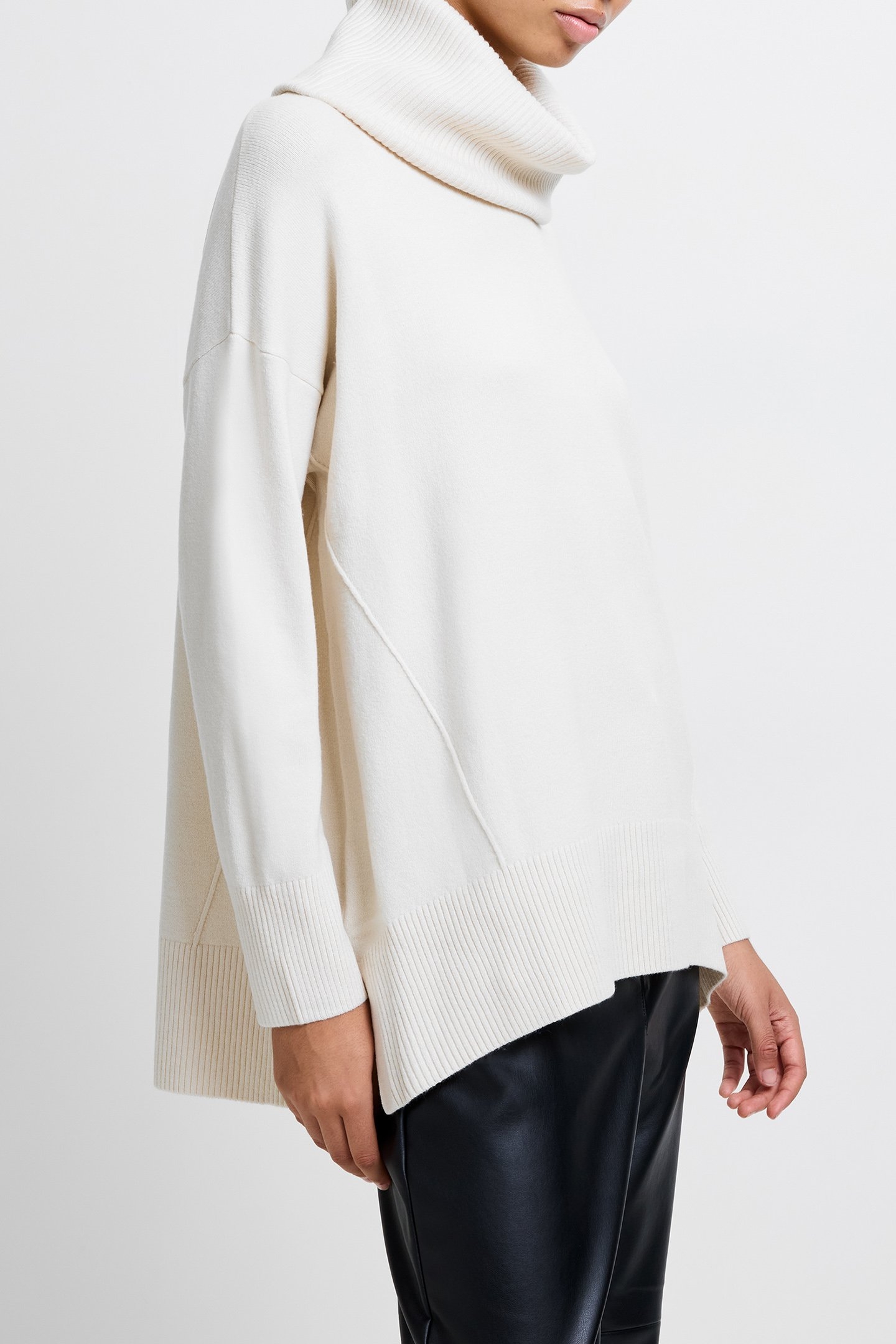 BABYSOFT RIBBED COWL NECK JUMPER CLASSIC CREAM 4