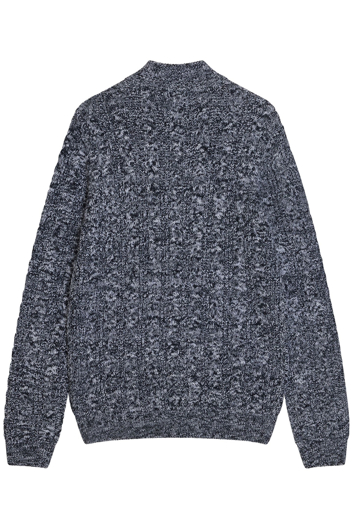 HALF ZIP CABLE TWIST MARINE MEL 2