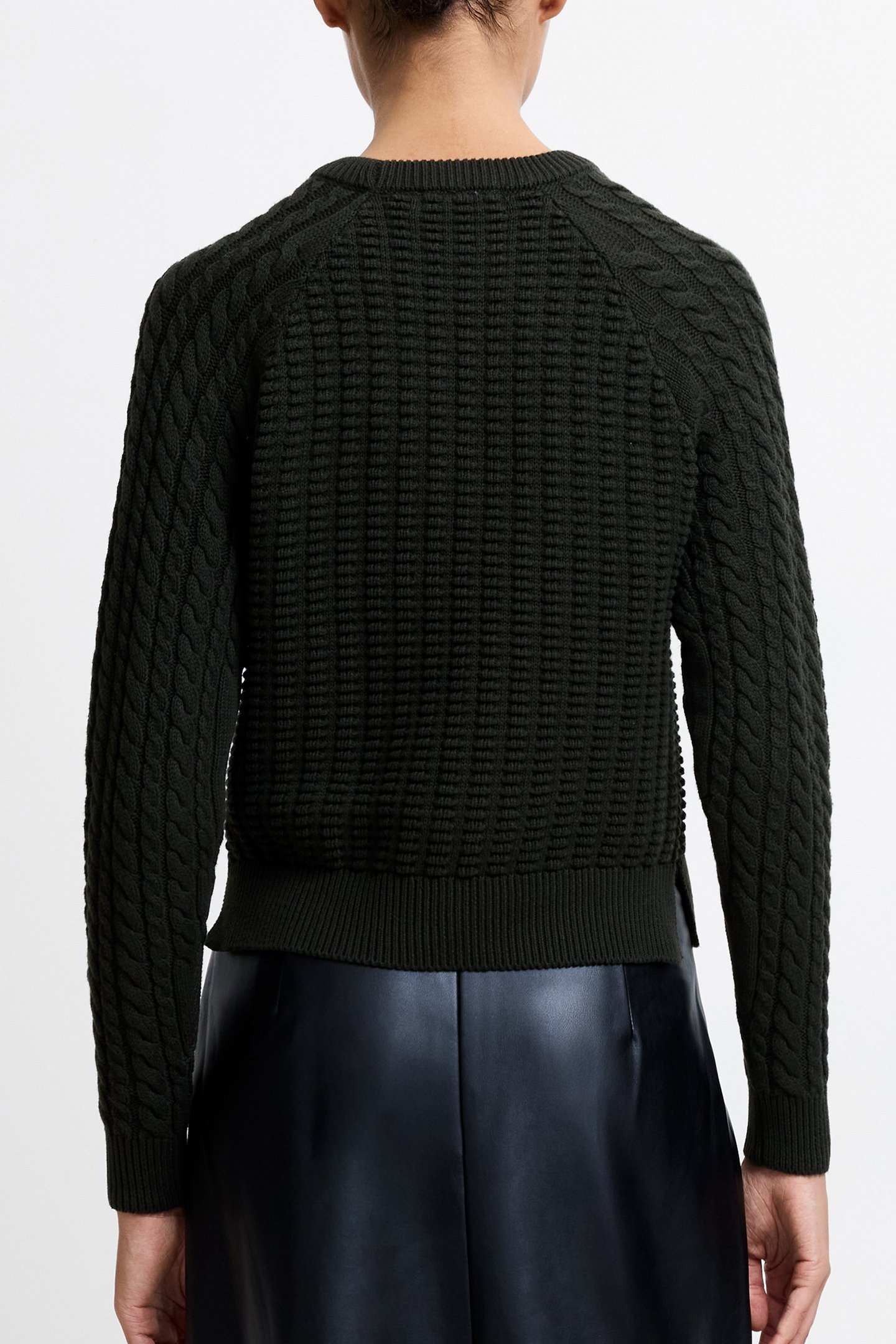 MOZART POPCORN CABLE JUMPER BRUNSWICK GREEN 2