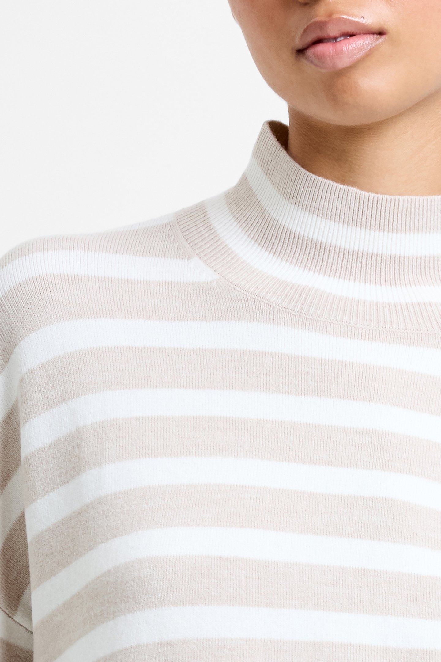 BABYSOFT HIGH NK SD SPLIT JMPR OATMEAL MEL/WINT WHT 4