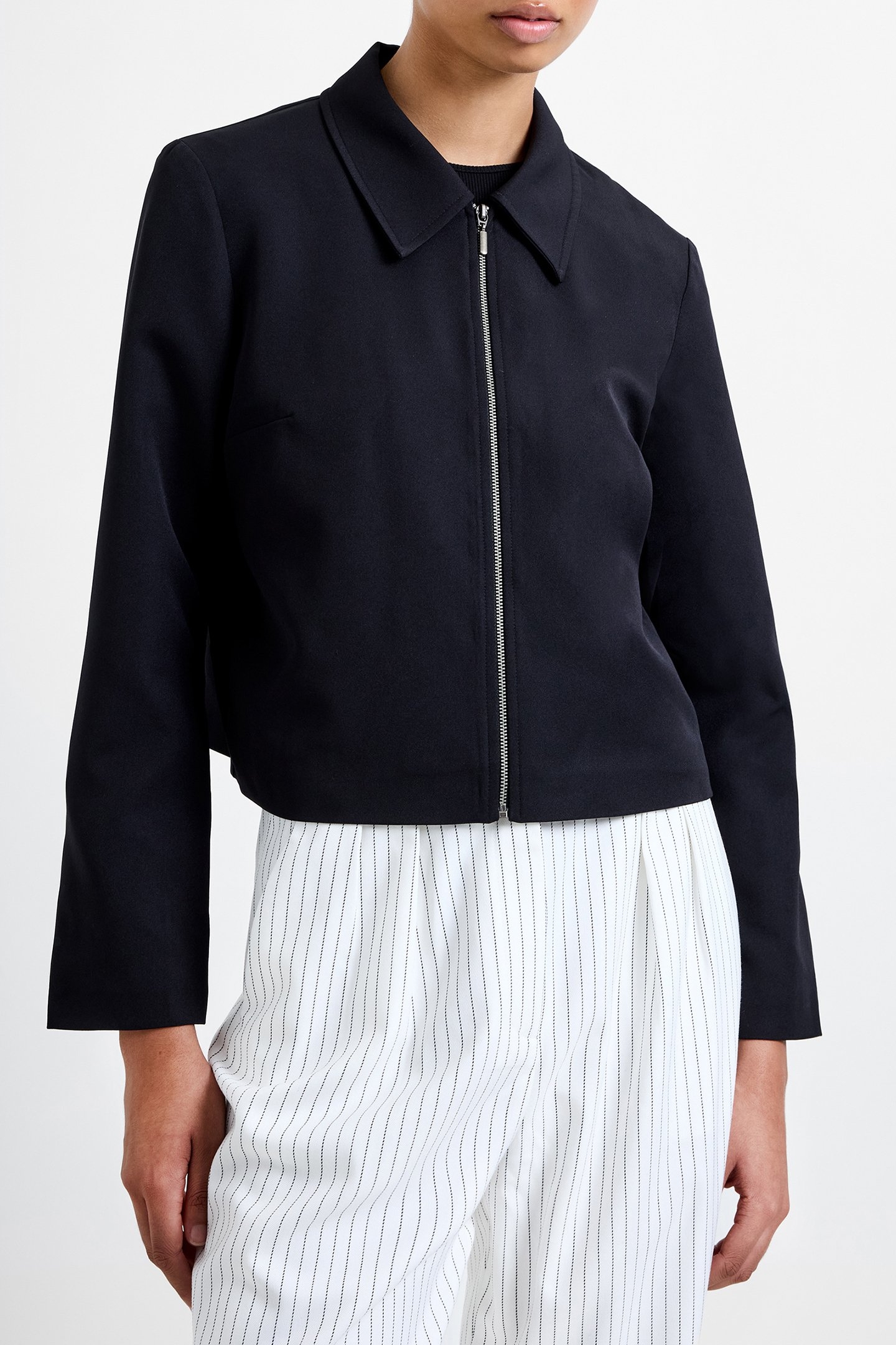 ZIP THROUGH JACKET BLACK 1