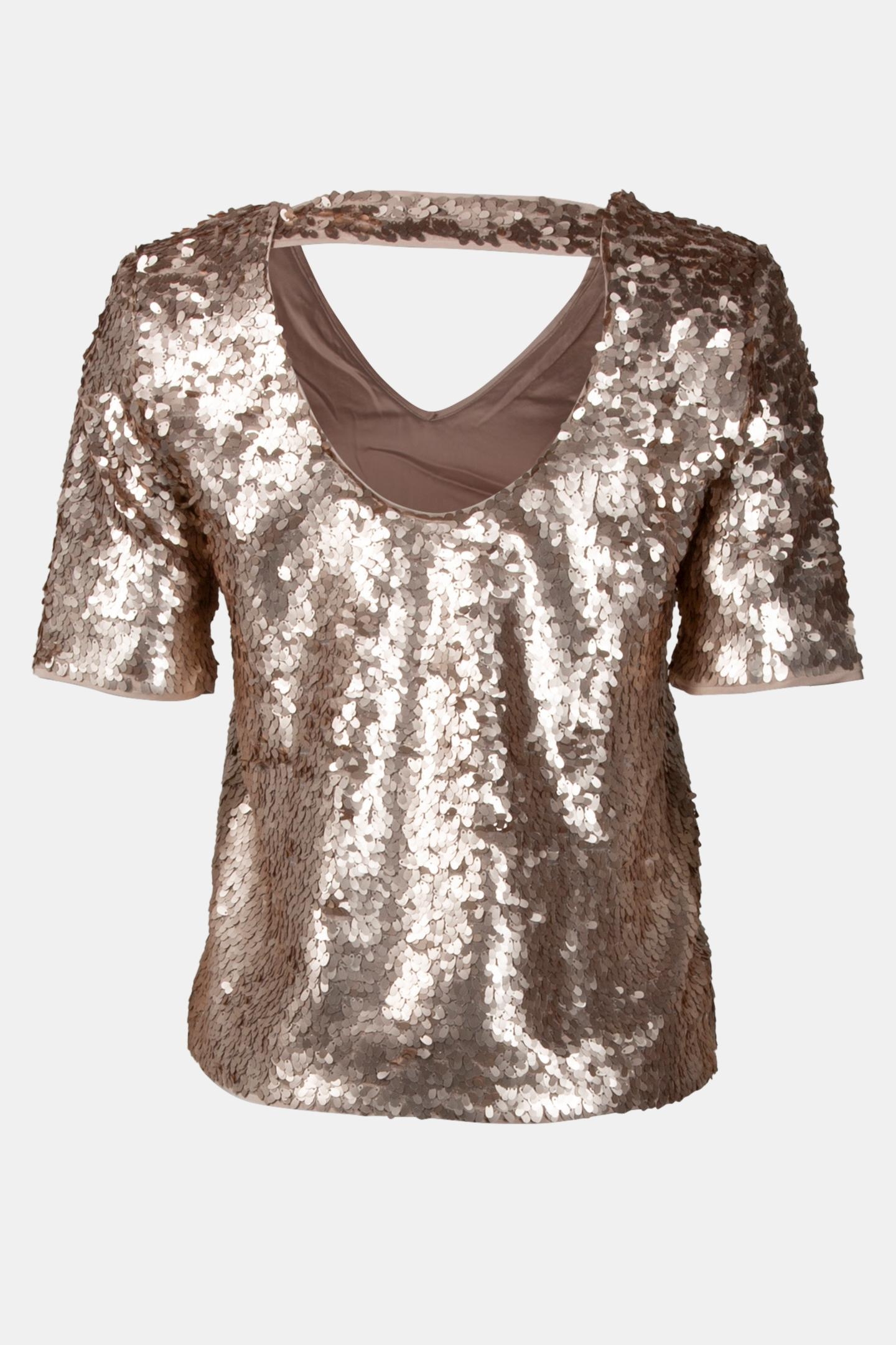 CHANA - MAXI SEQUIN EMBROIDERED PLATINUM TOP 5