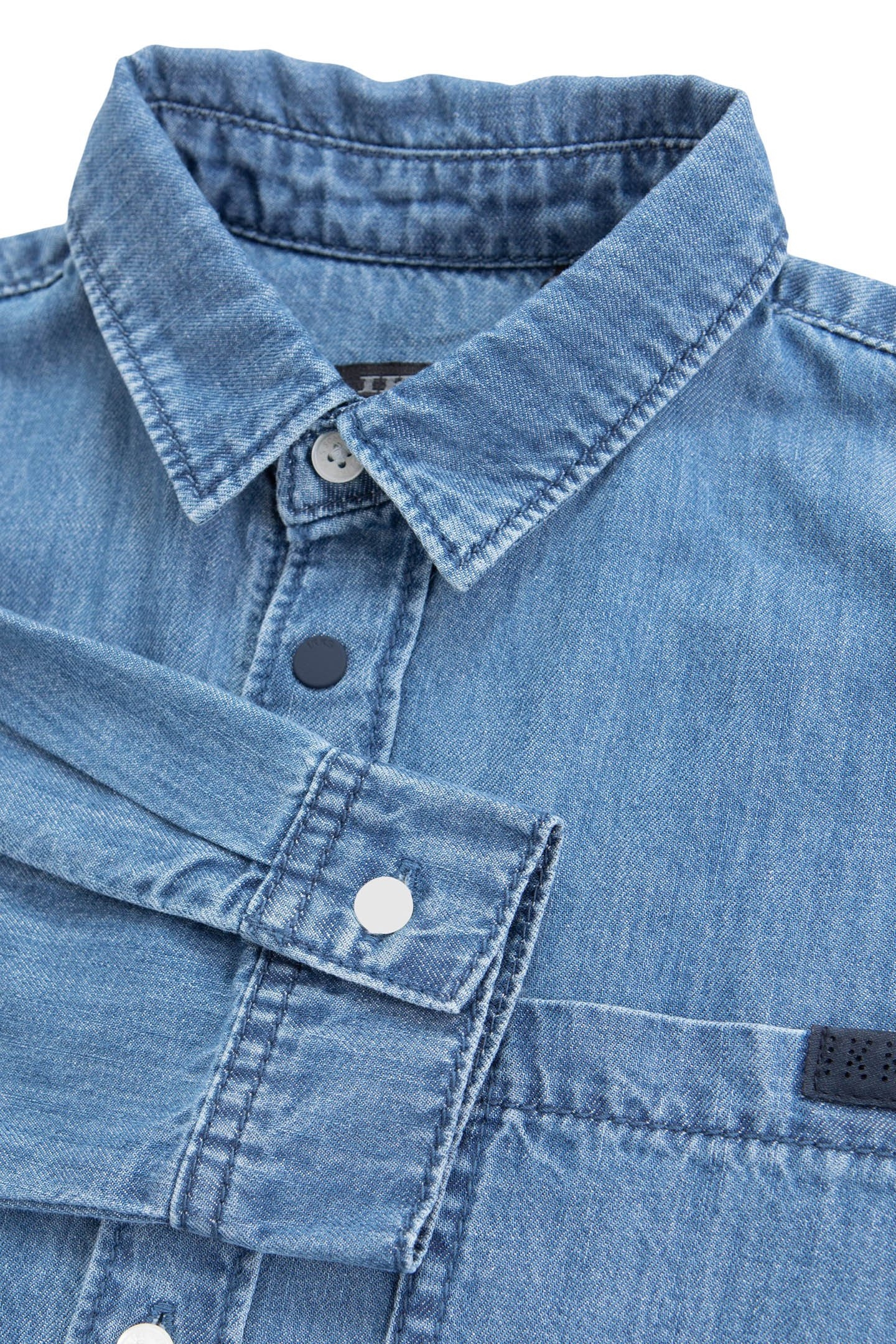 BLUE DENIM SHIRT WATERLESS MESSAGE BACK BOY 6