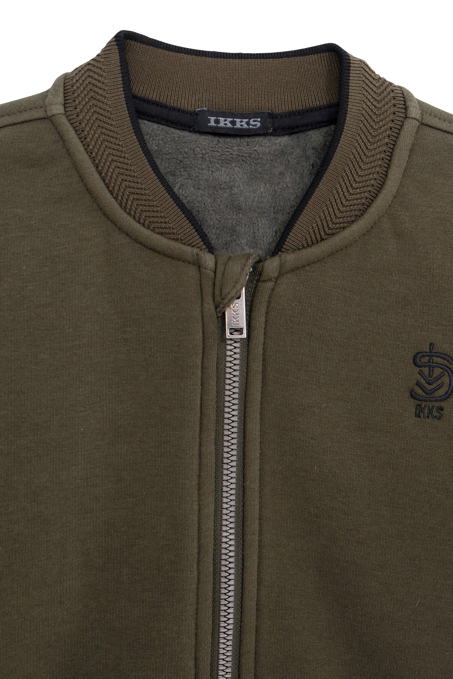 BOY'S ZIPPED KHAKI TEDDY CARDIGAN 3