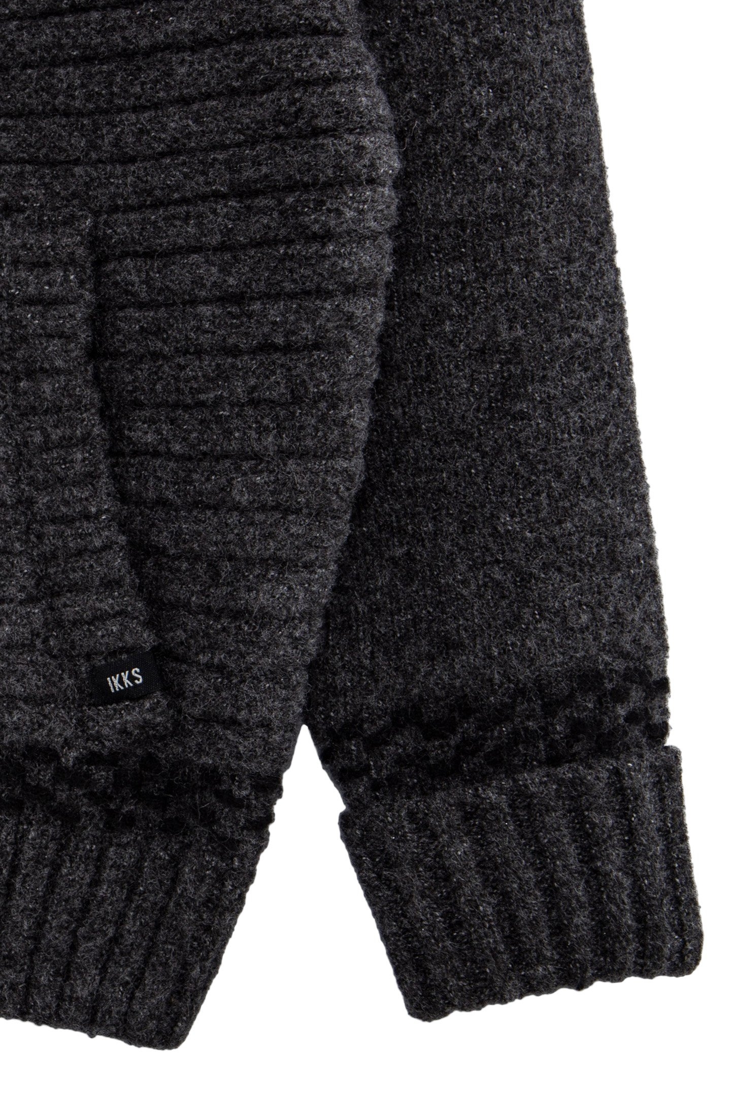 BOY'S GREY LIGHTNING, CHECKERBOARD INTARSIA KNIT CARDIGAN 4