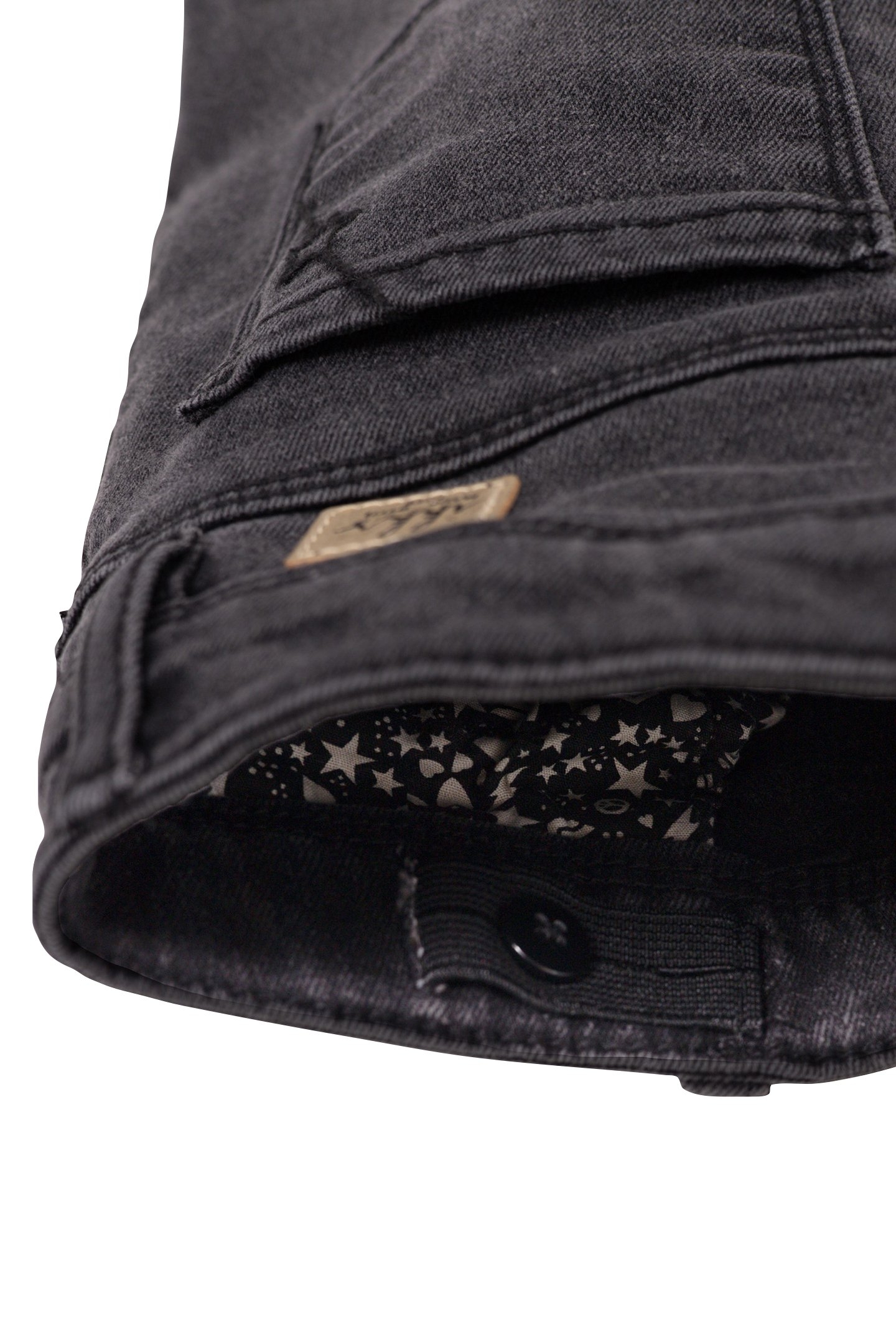 GIRLS' FADED GREY STRAIGHT JEANS WITH EMBROIDERED POCKETS 7