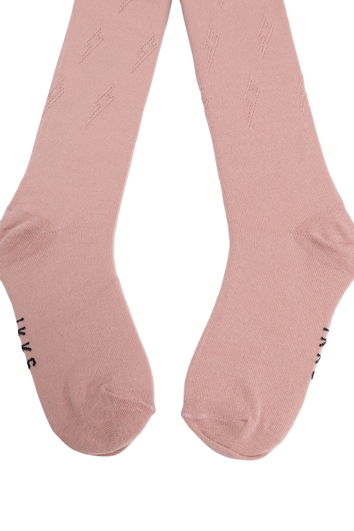 GIRL’S PINK LIGHTNING JACQUARD KNIT TIGHTS 2