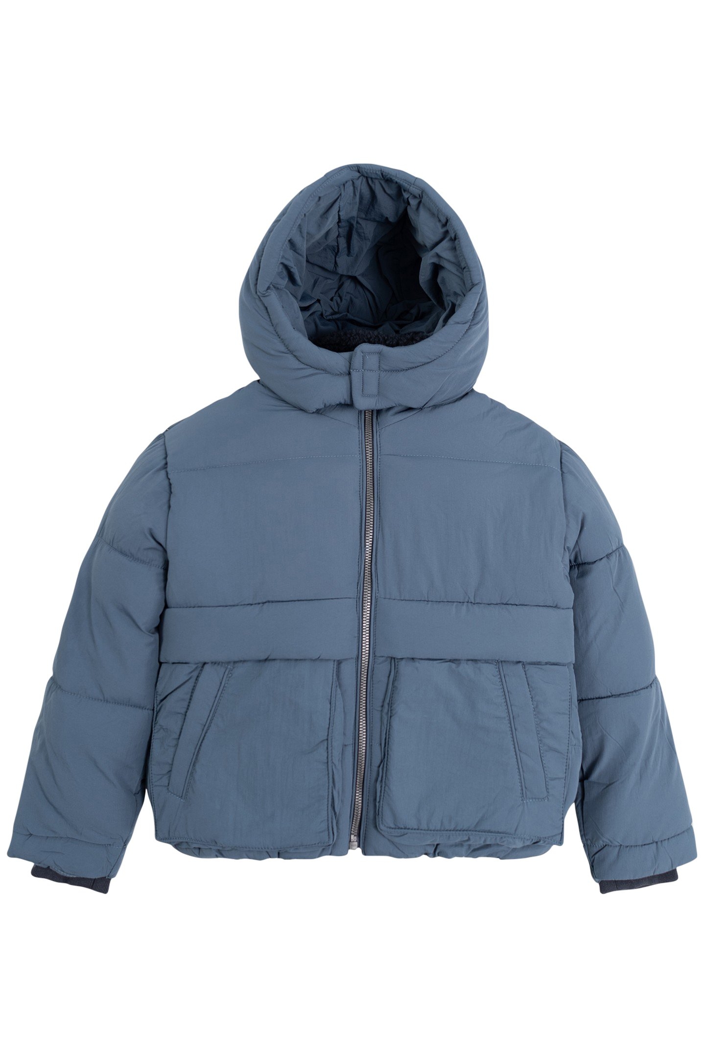 BOY'S BLUE PADDED JACKET WITH DOUBLE-ENTRY POCKETS 1