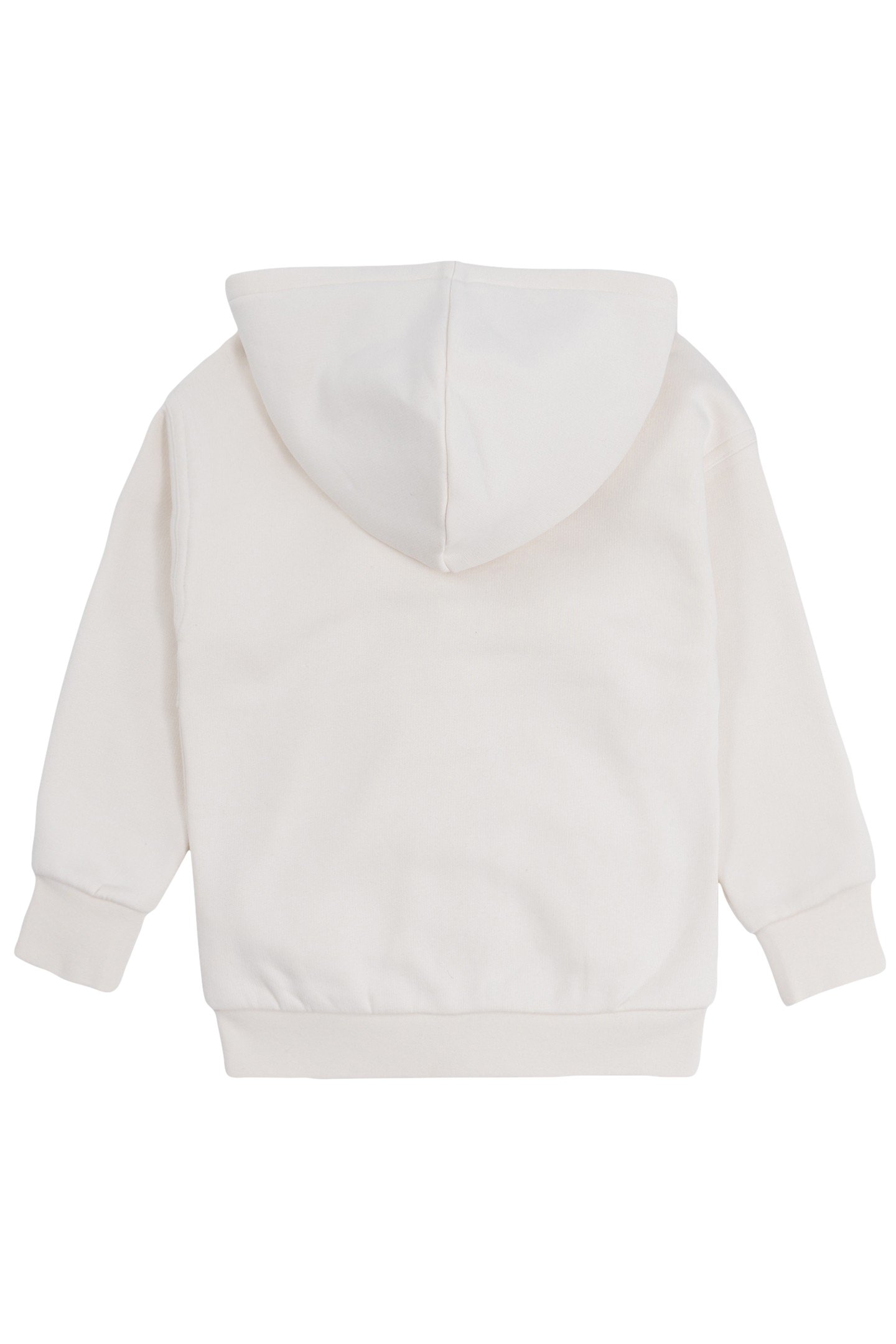 BOY'S ZIPPED ECRU CARDIGAN WITH GREY DETAILS 2