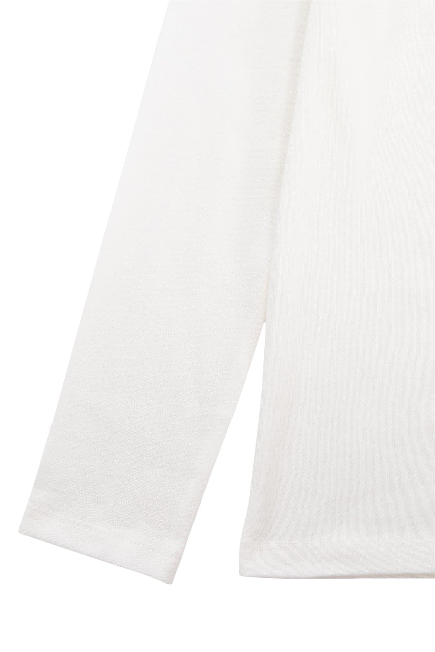 GIRLS' MULTI-MATERIAL ECRU CHEVRON PRINT T-SHIRT 4