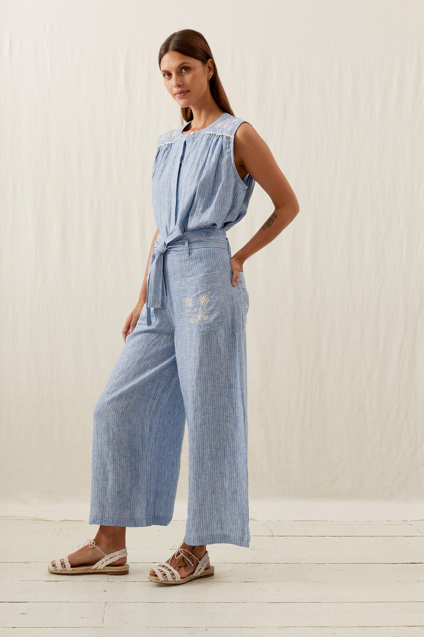 SHIRT DUNA WHITE - BLUE STRIPES 5