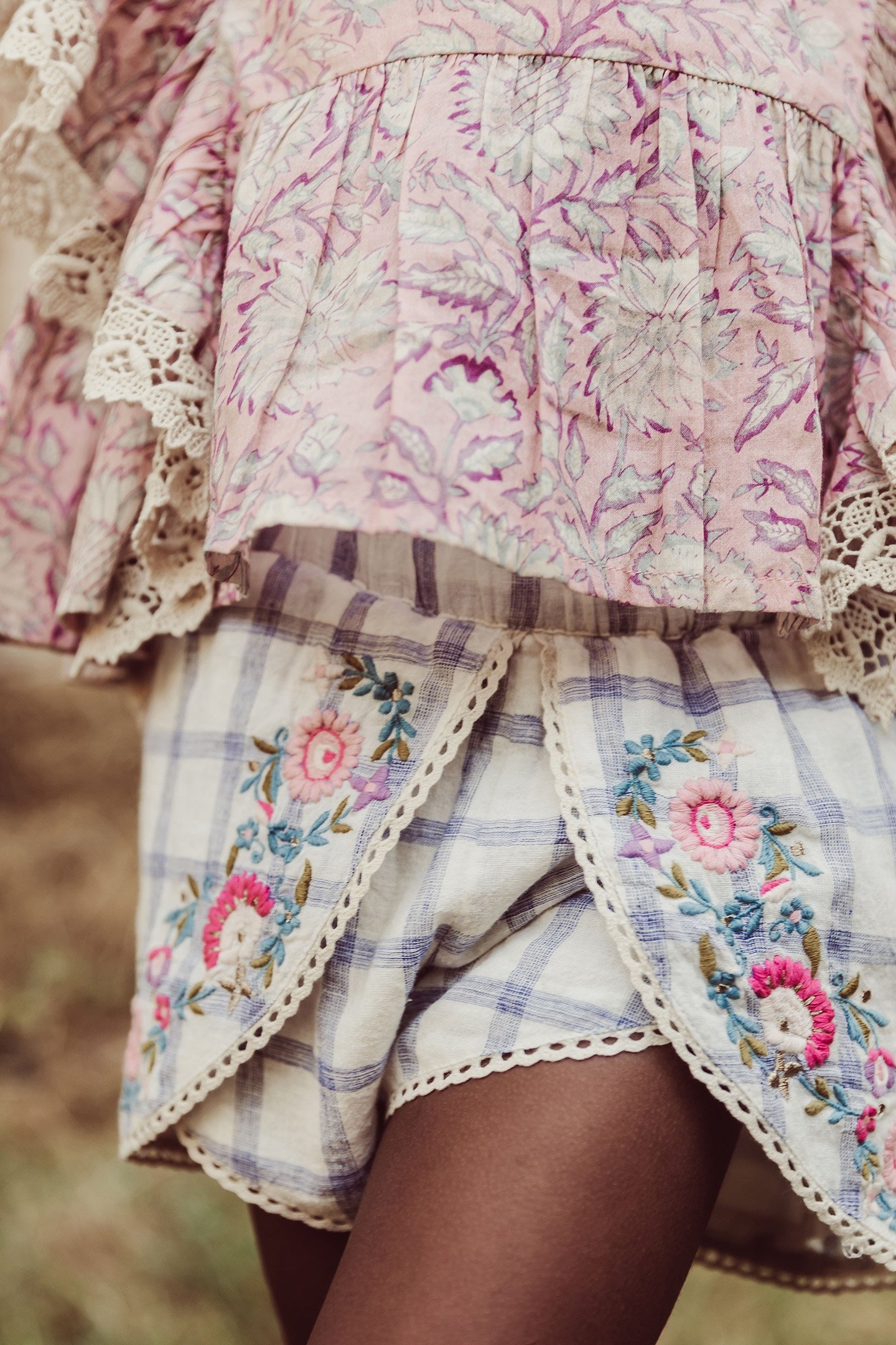 BLOUSE INES PINK DAISY GARDEN 5