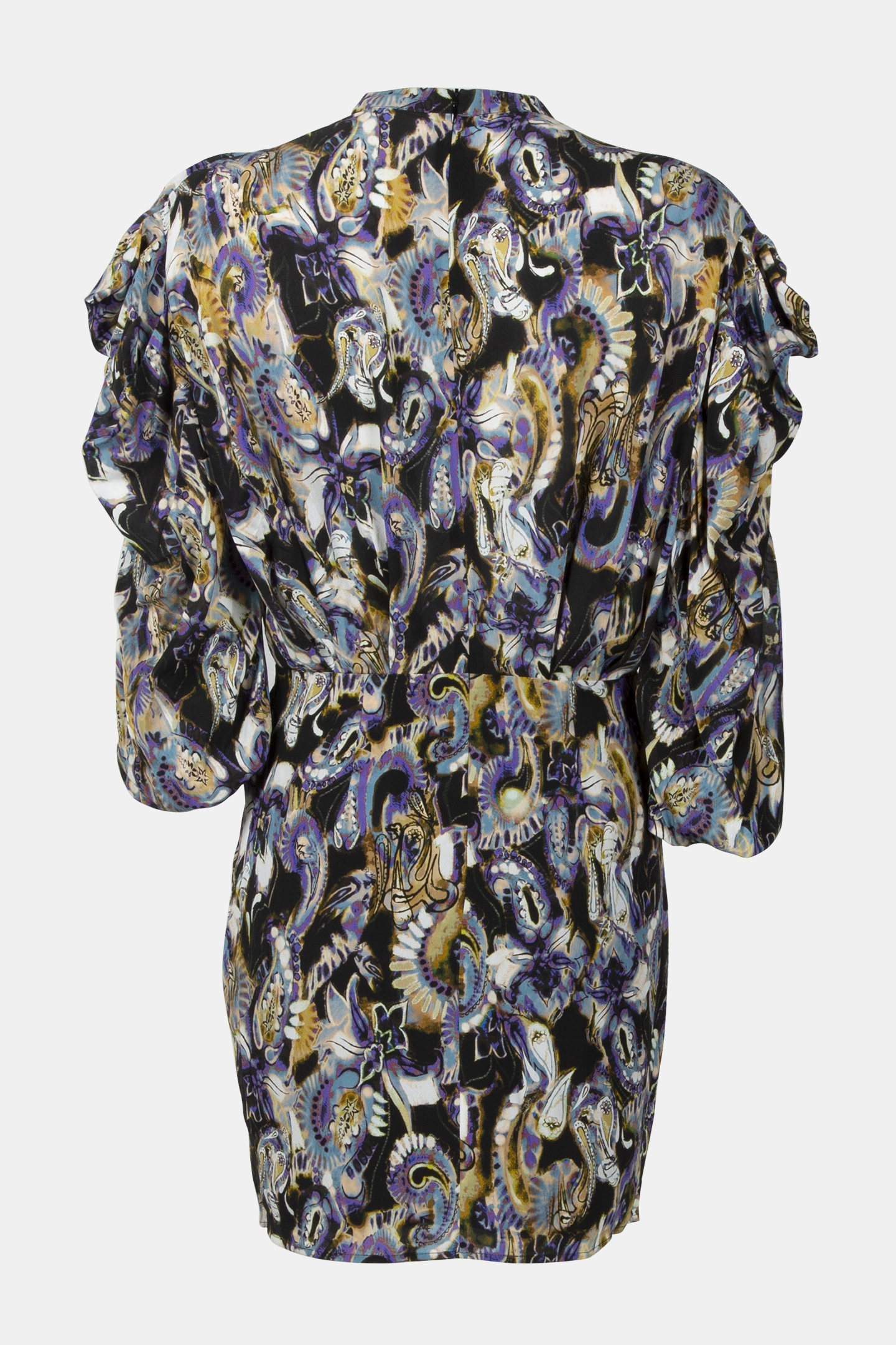 MERERASPE DRESS BLACK/PURPLE 4