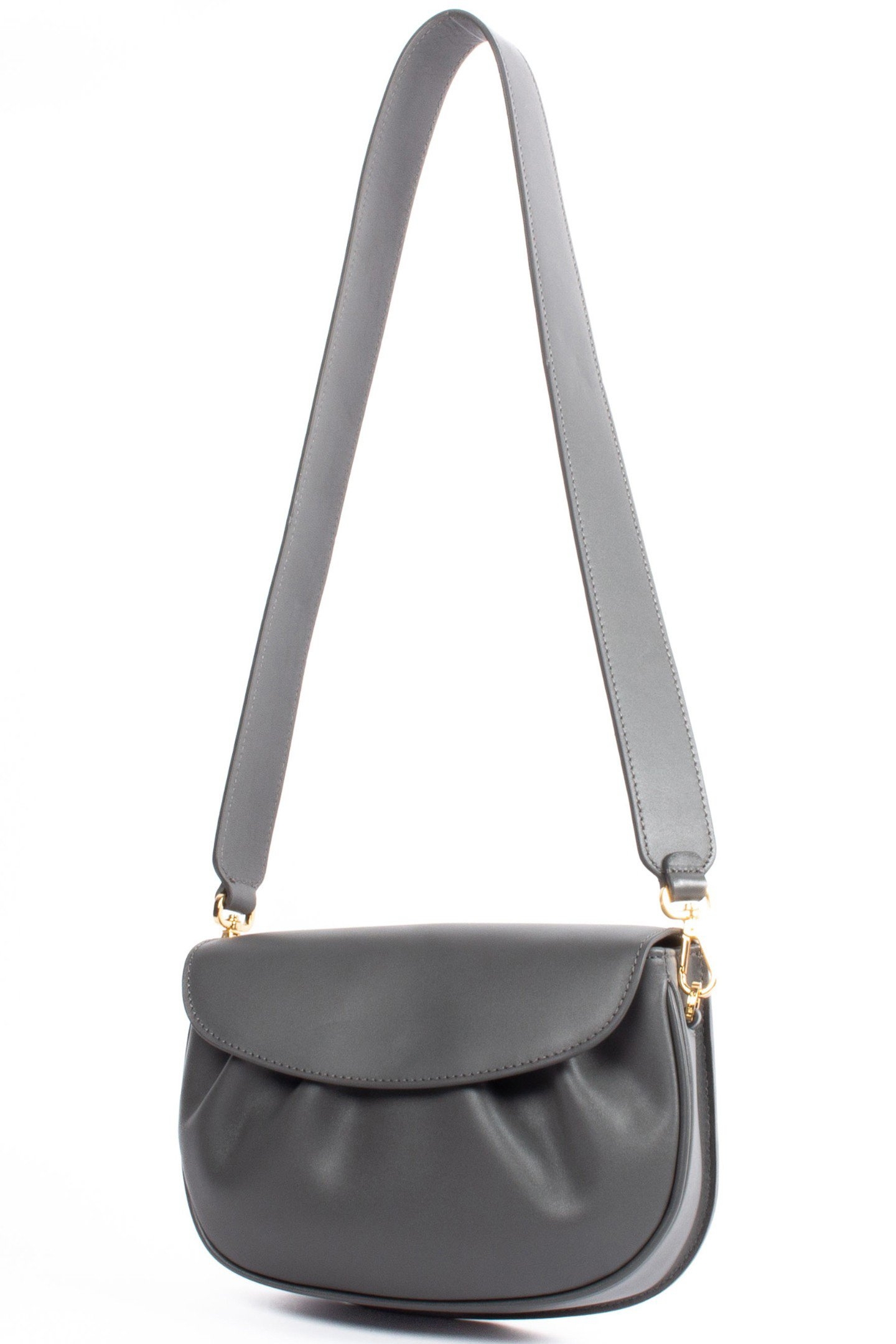 DIMPLE FLAP LEATHER CHARCOAL 2