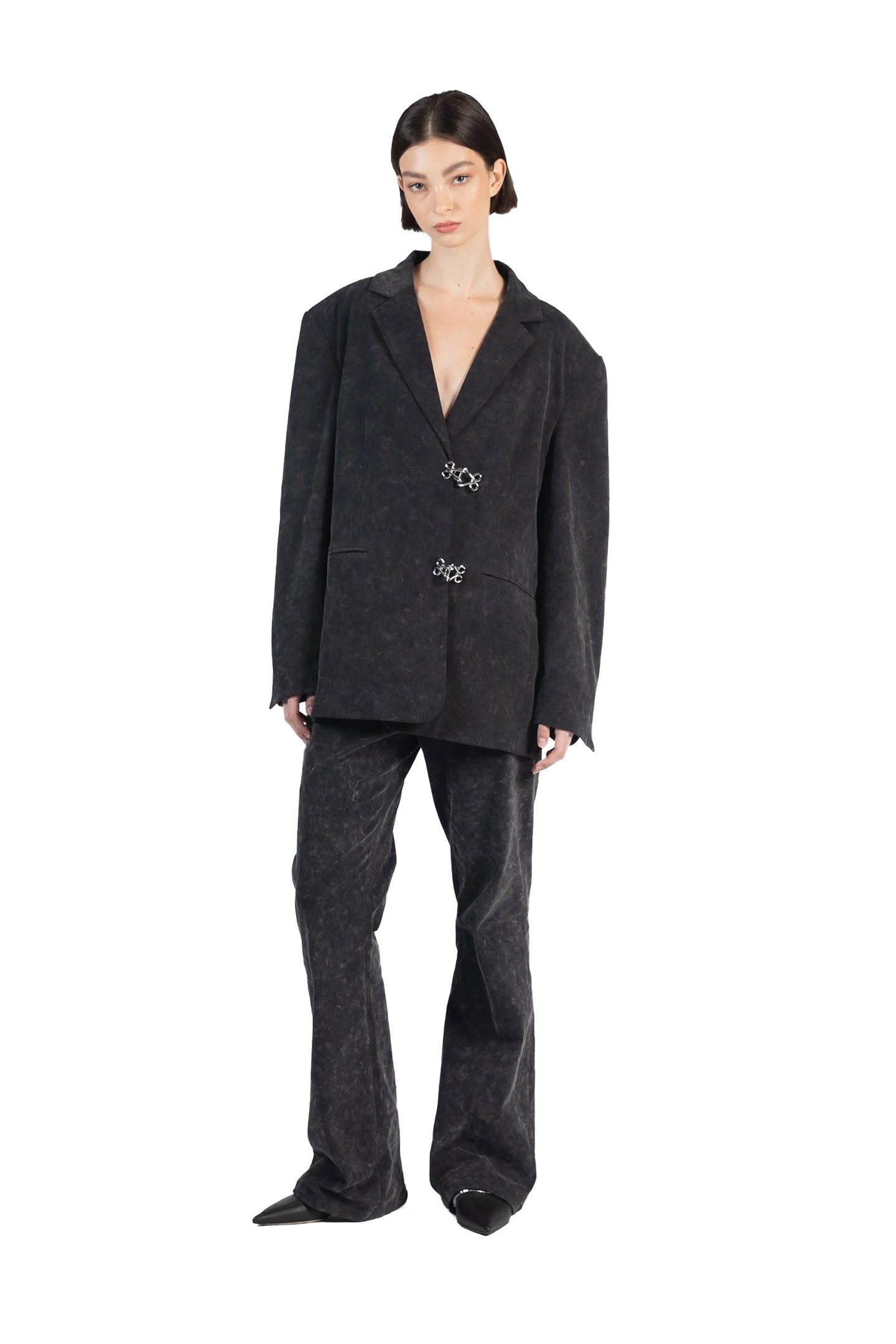 OVERSIZED TAILORED JACKET WASHED GREY 1