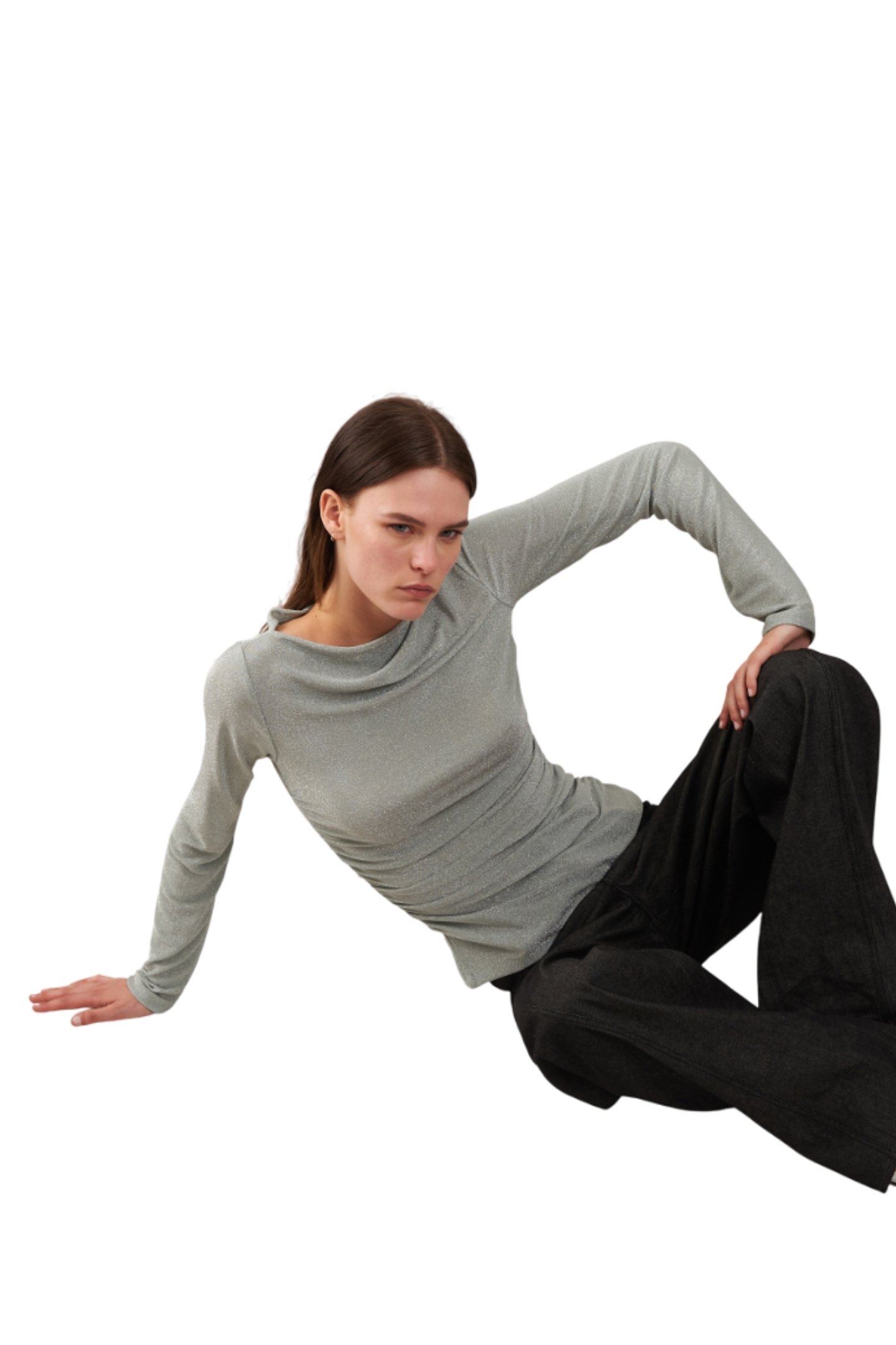 DRAPED JERSEY TOP SPARKLING GREEN 3