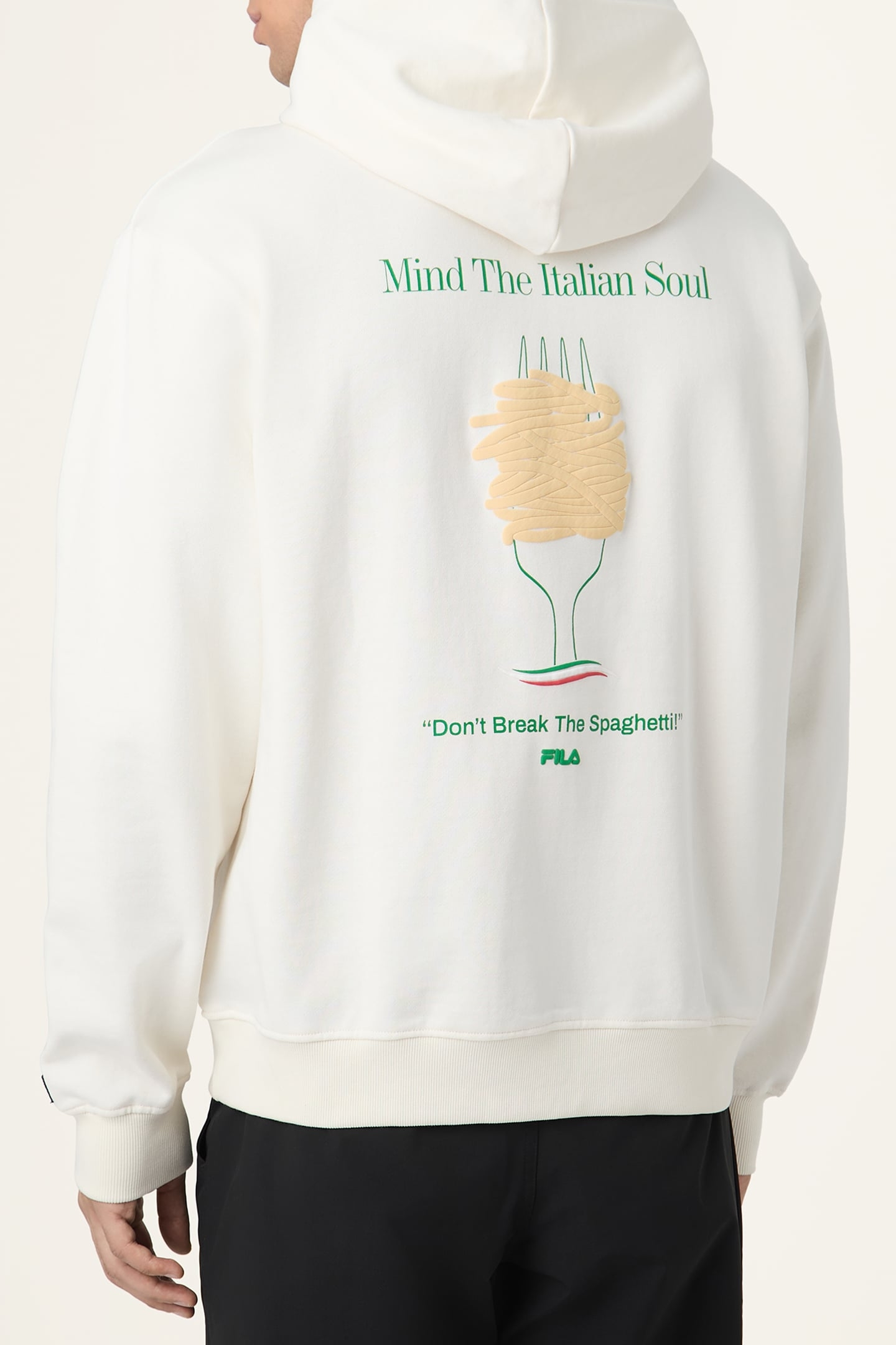 NAVIGLI PASTA RELAXED GRAPHIC HOODIE EGRET 2