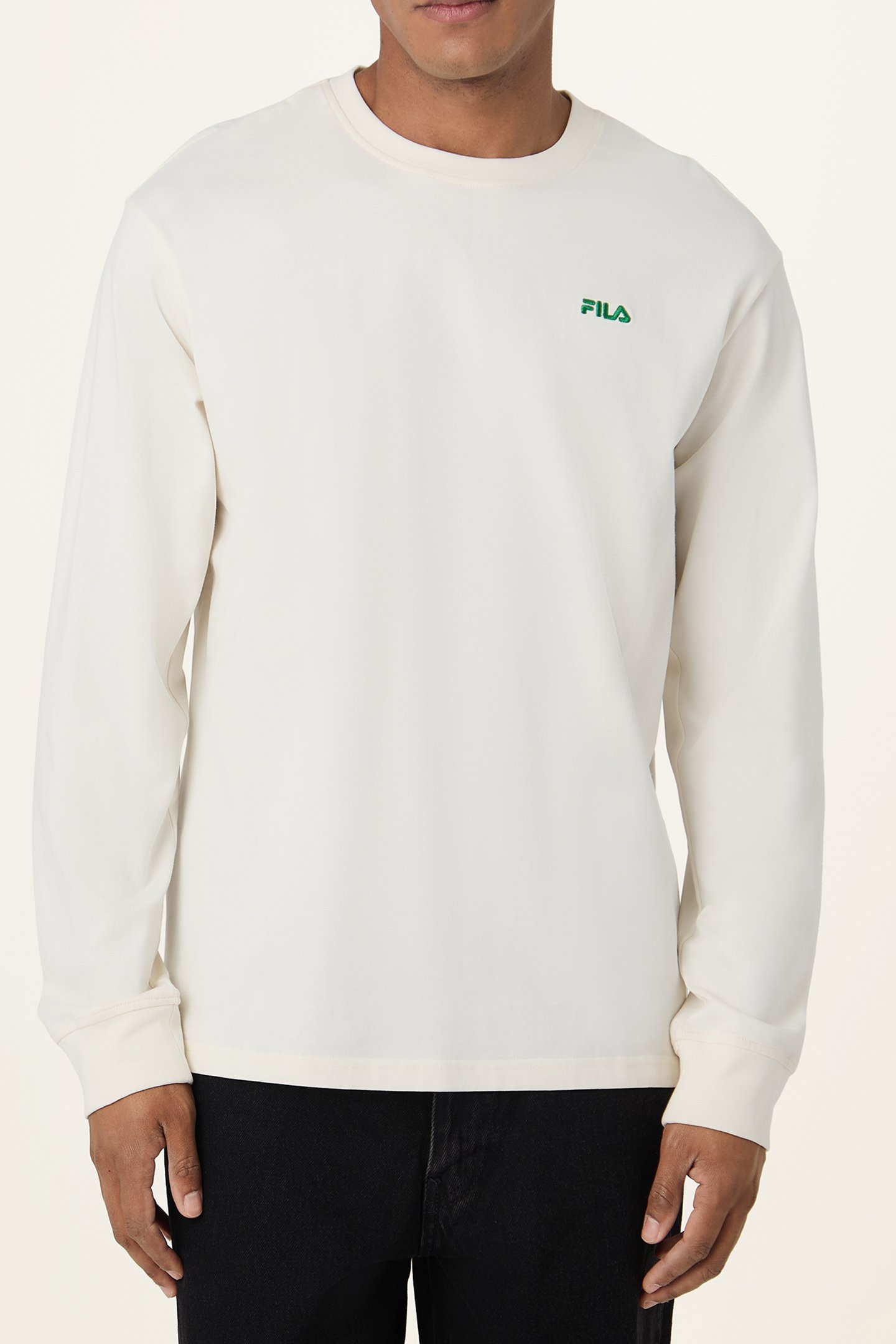 NAVIGLI PIZZA RELAXED GRAPHIC LONG SLEEVE T-SHIRT EGRET 1