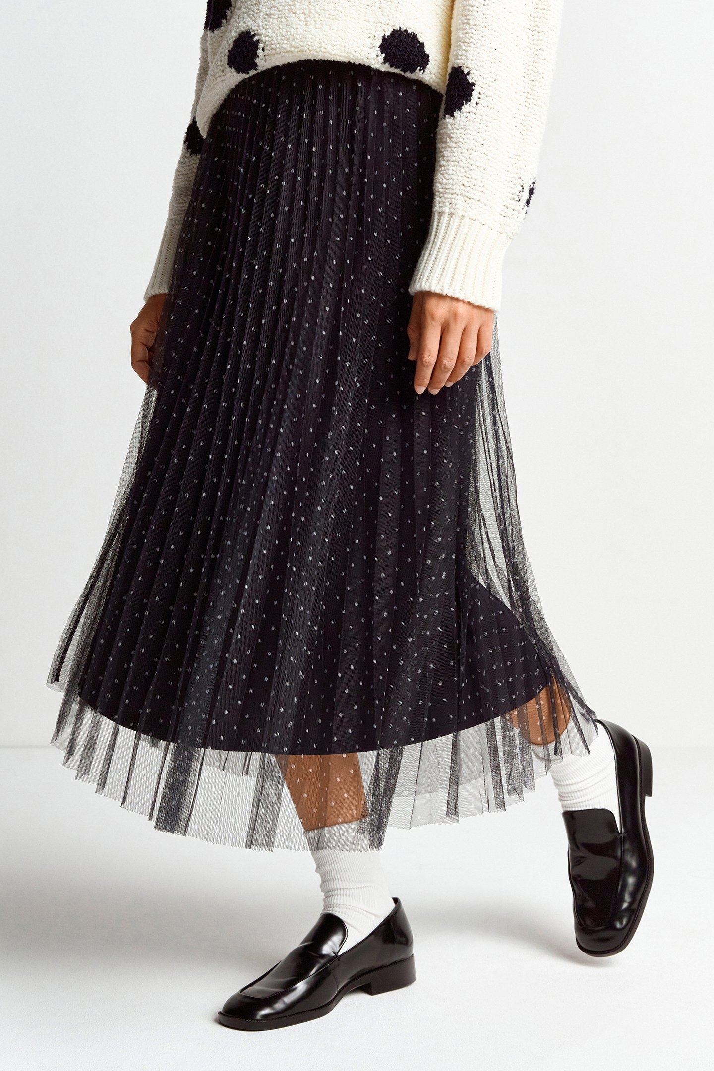 PRINTED TULLE SKIRT MIDNIGHT BLUE 1