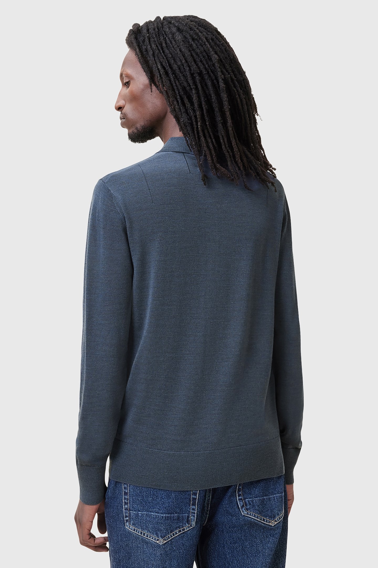 MODE MERINO LS POLO PITCHED BLUE 3