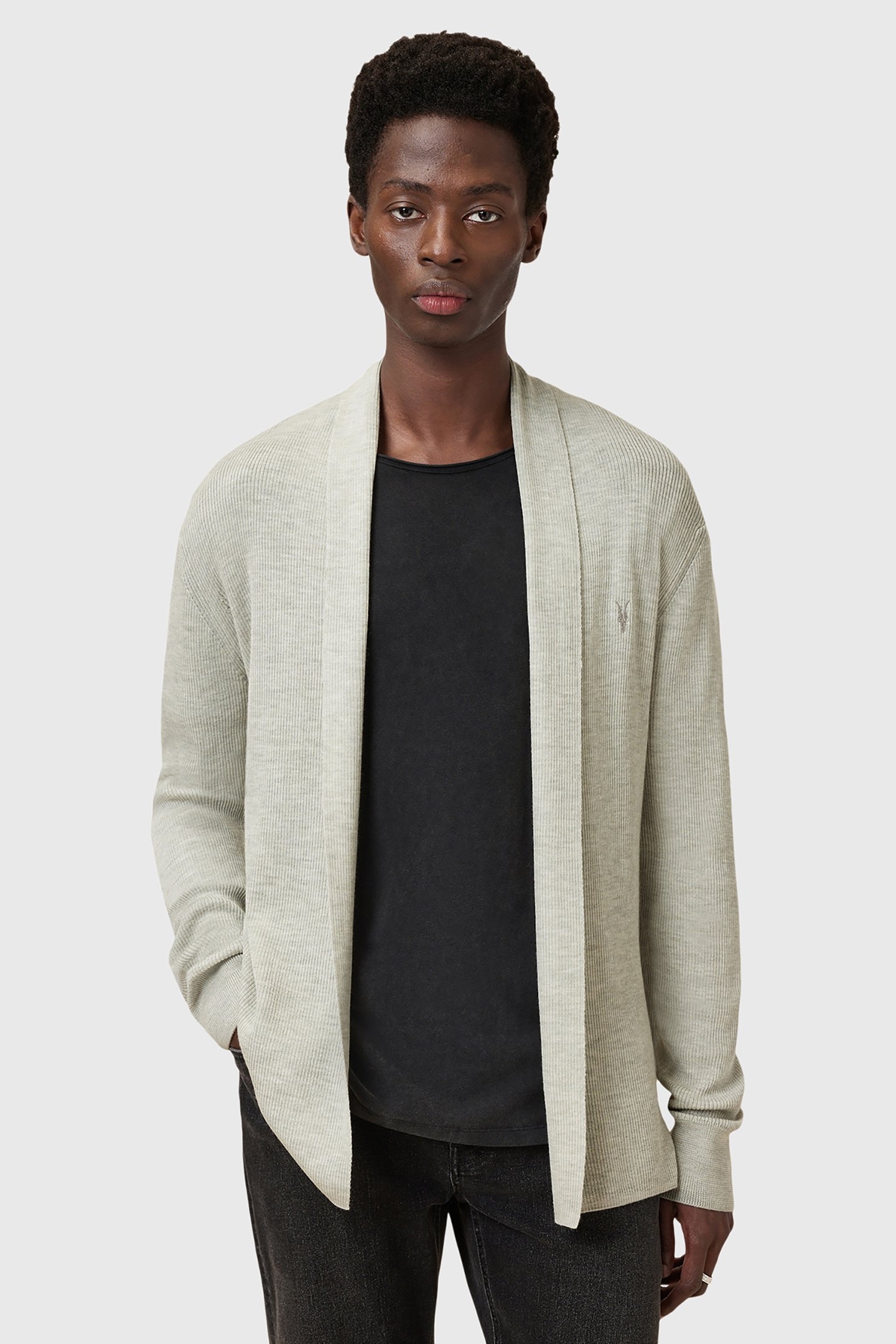 MODE MERINO OPEN CAR SLATE GREEN 1