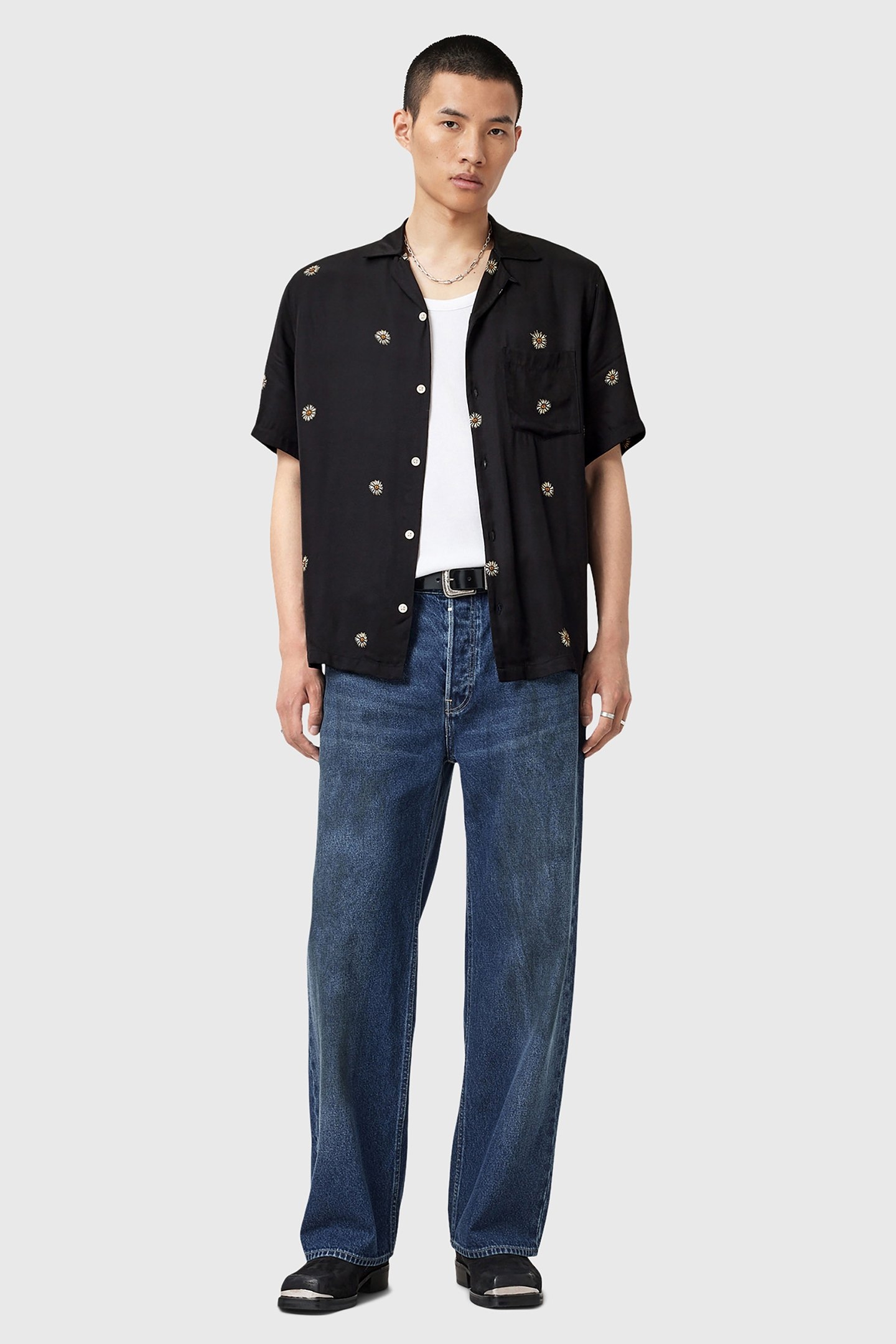 FLEUR PEACE SS SHIRT JET BLACK 2