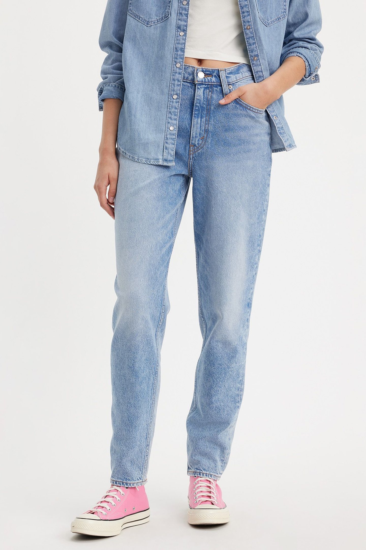 80S MOM JEANS MED INDIGO 1