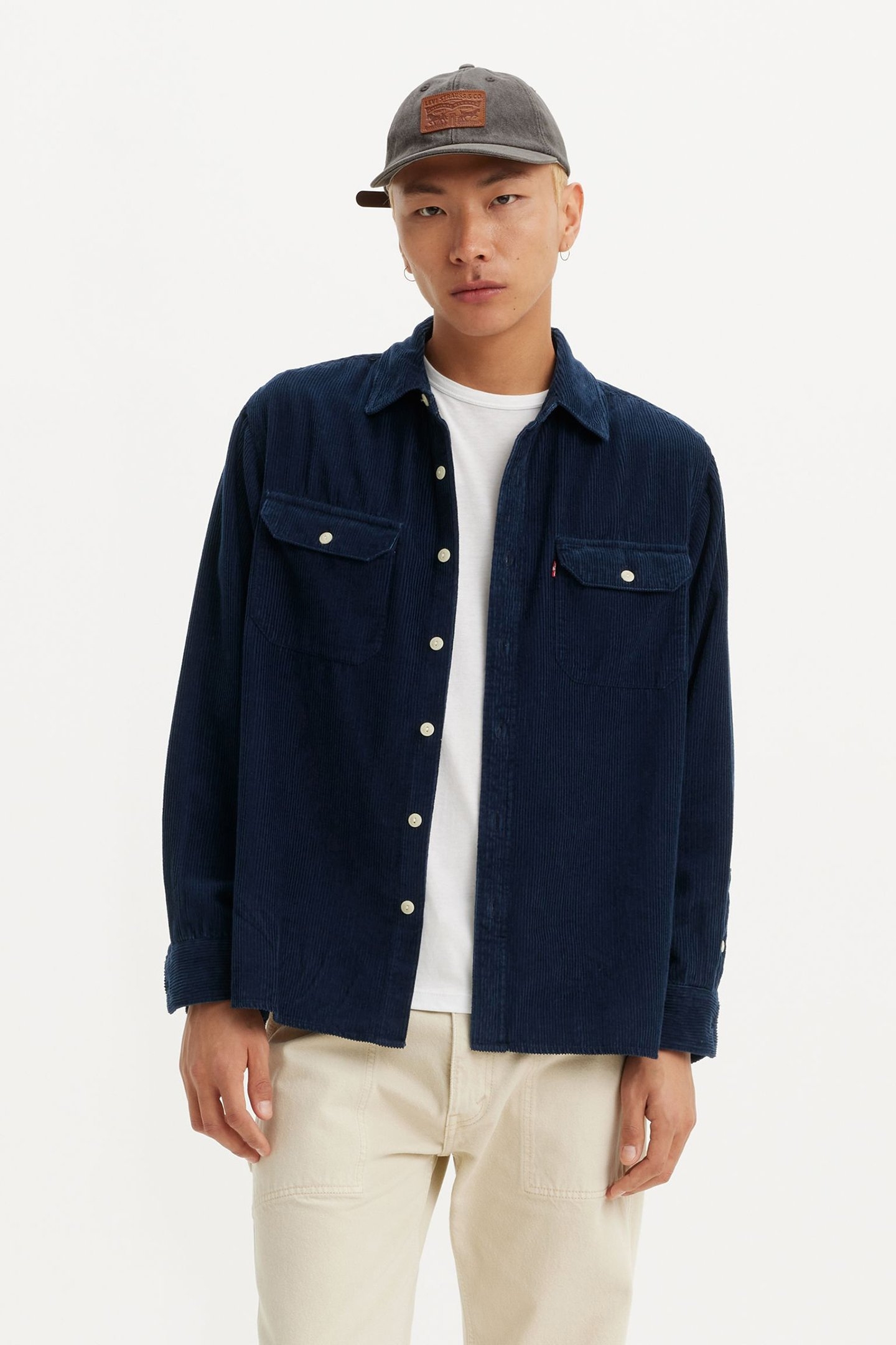 JACKSON WORKER CORDUROY OVERSHIRT BLUE 1
