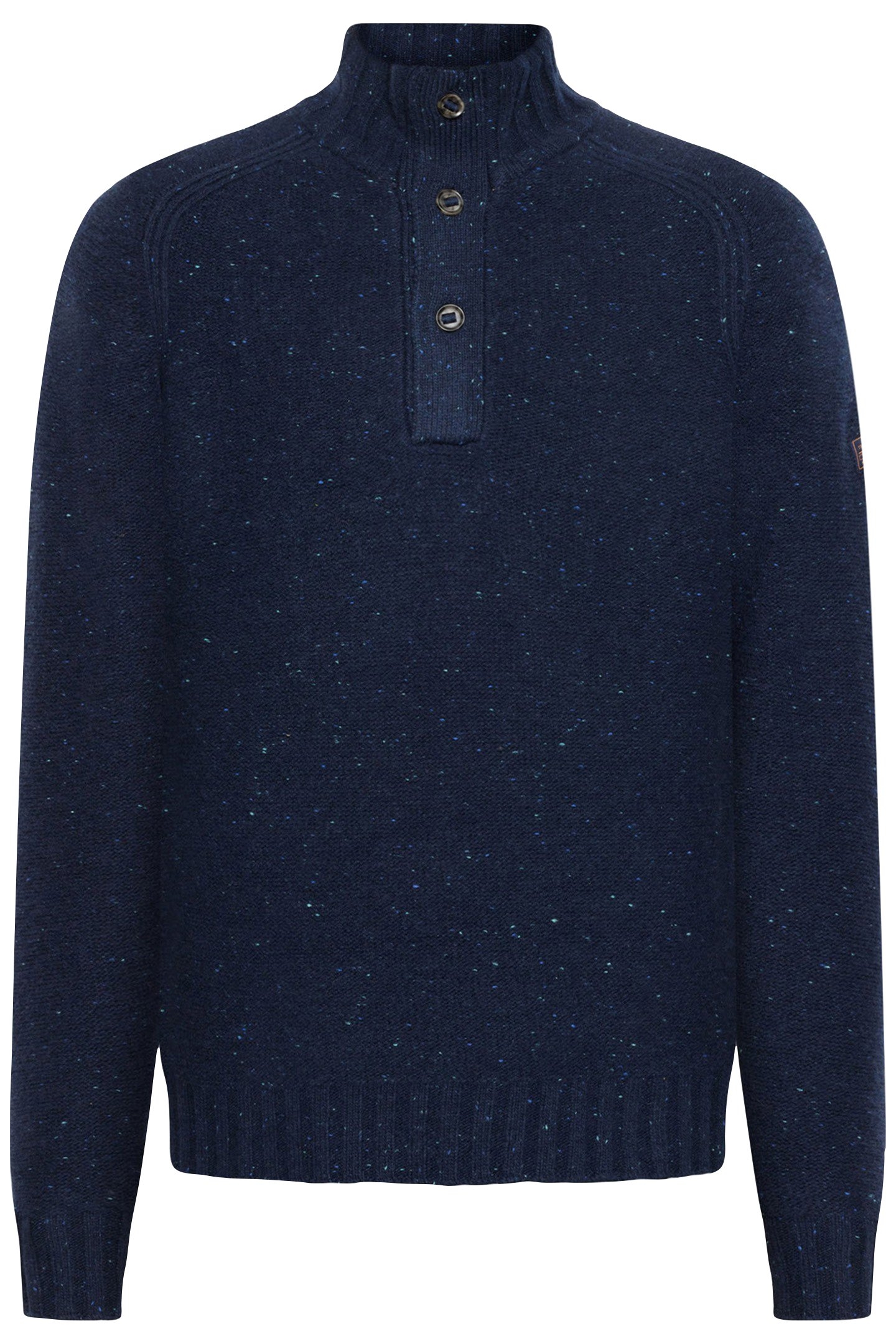 AMADEUSSI DONEGAL BUTTON KNIT DEEP MARINE MELANGE 4