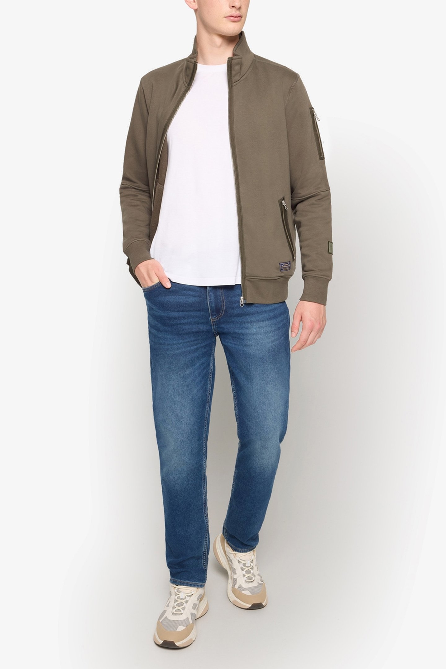 MIKKELSI ZIP CARDIGAN GREEN WOOD 3