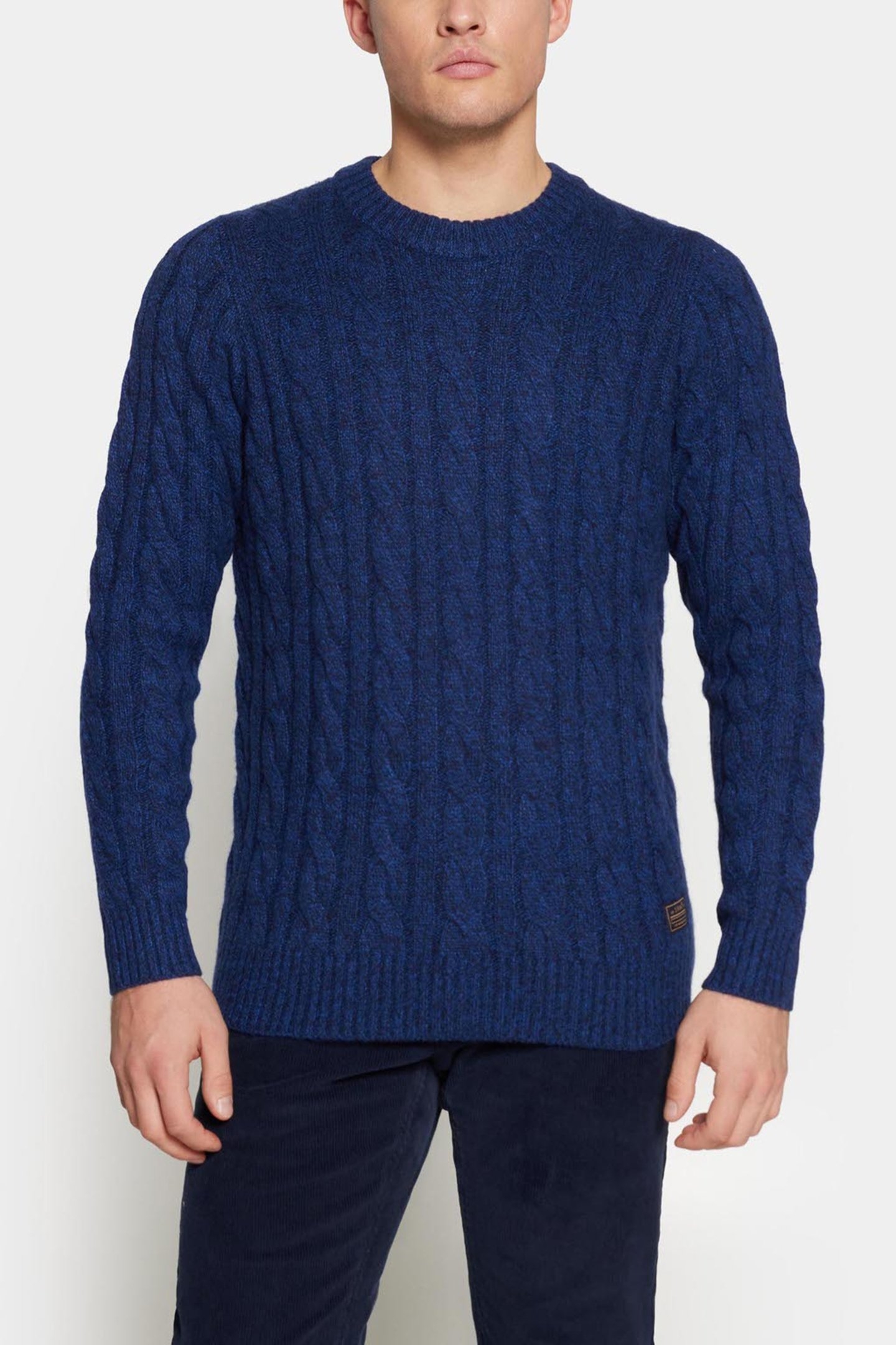 AMINSI CABLE KNIT MID BLUE MELANGE 1