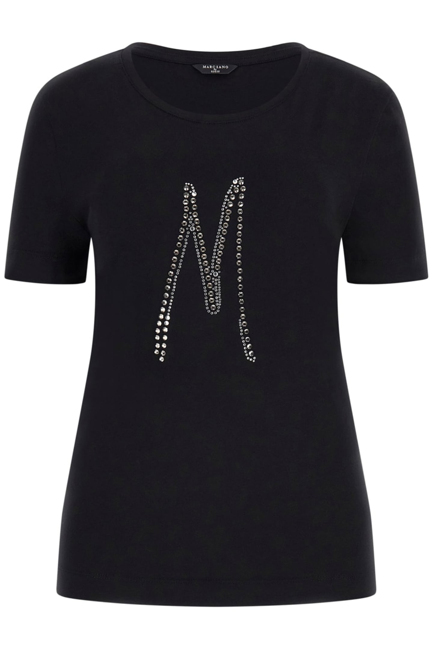 MARCIANO BY GUESS MILVA RN SS TSHIRT JET BLACK 1