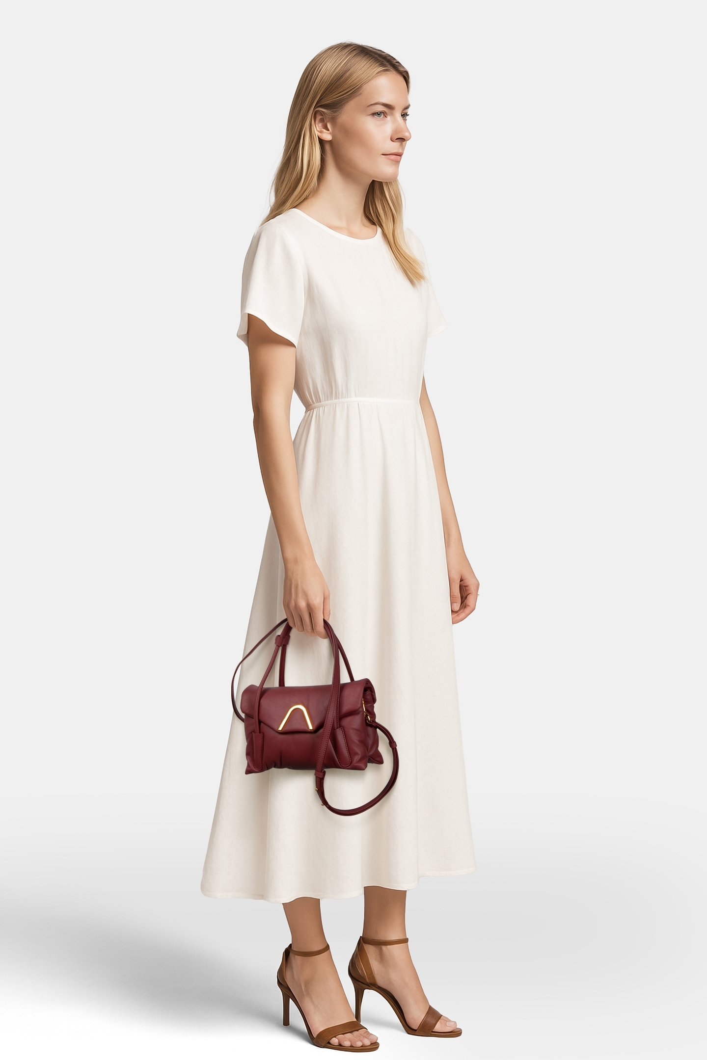 SHOULDER BAG IN PUFFY SMOOTH LEATHER 1