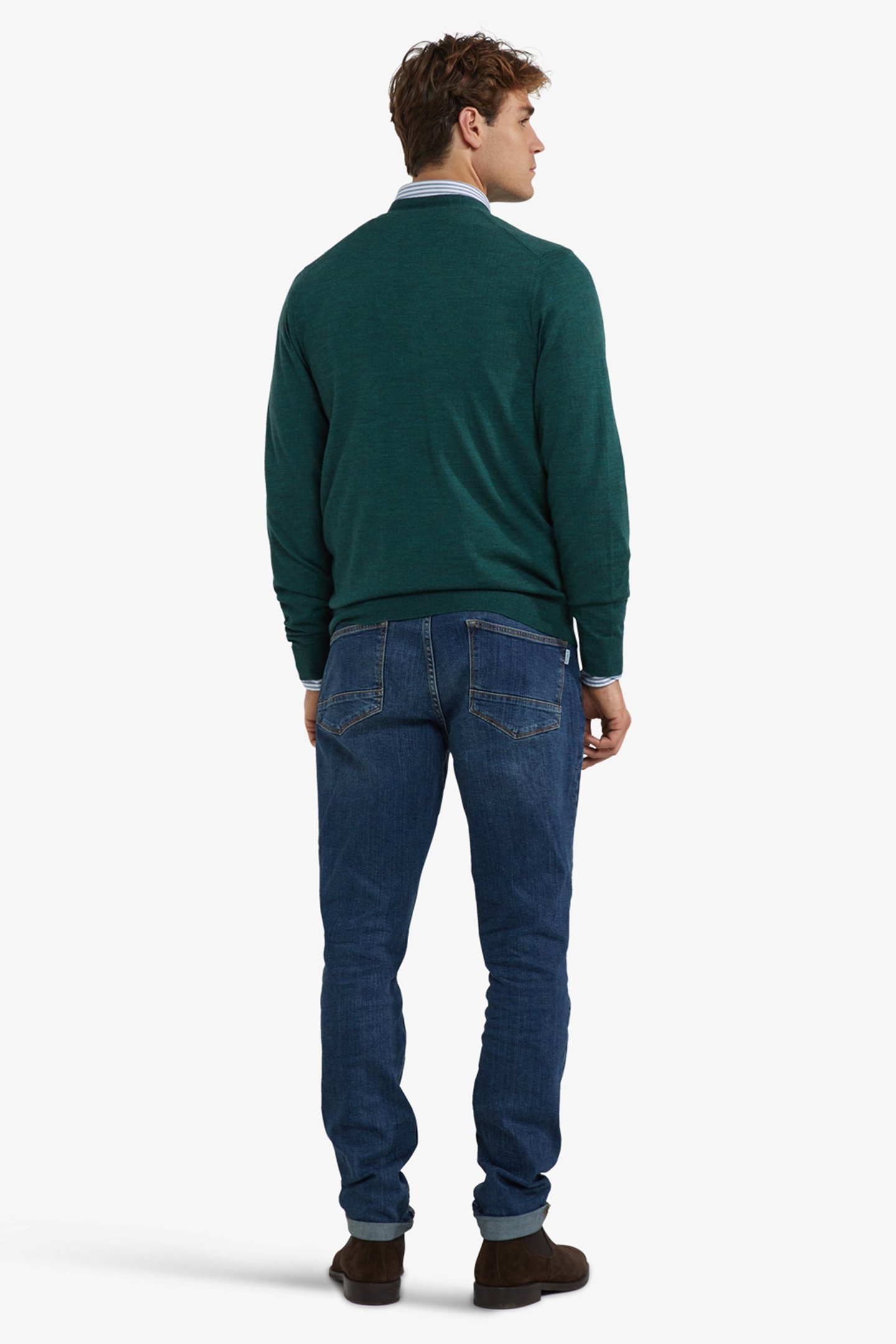 FINE MERINO CLASSIC CARDIGAN WINTER SAGE 3