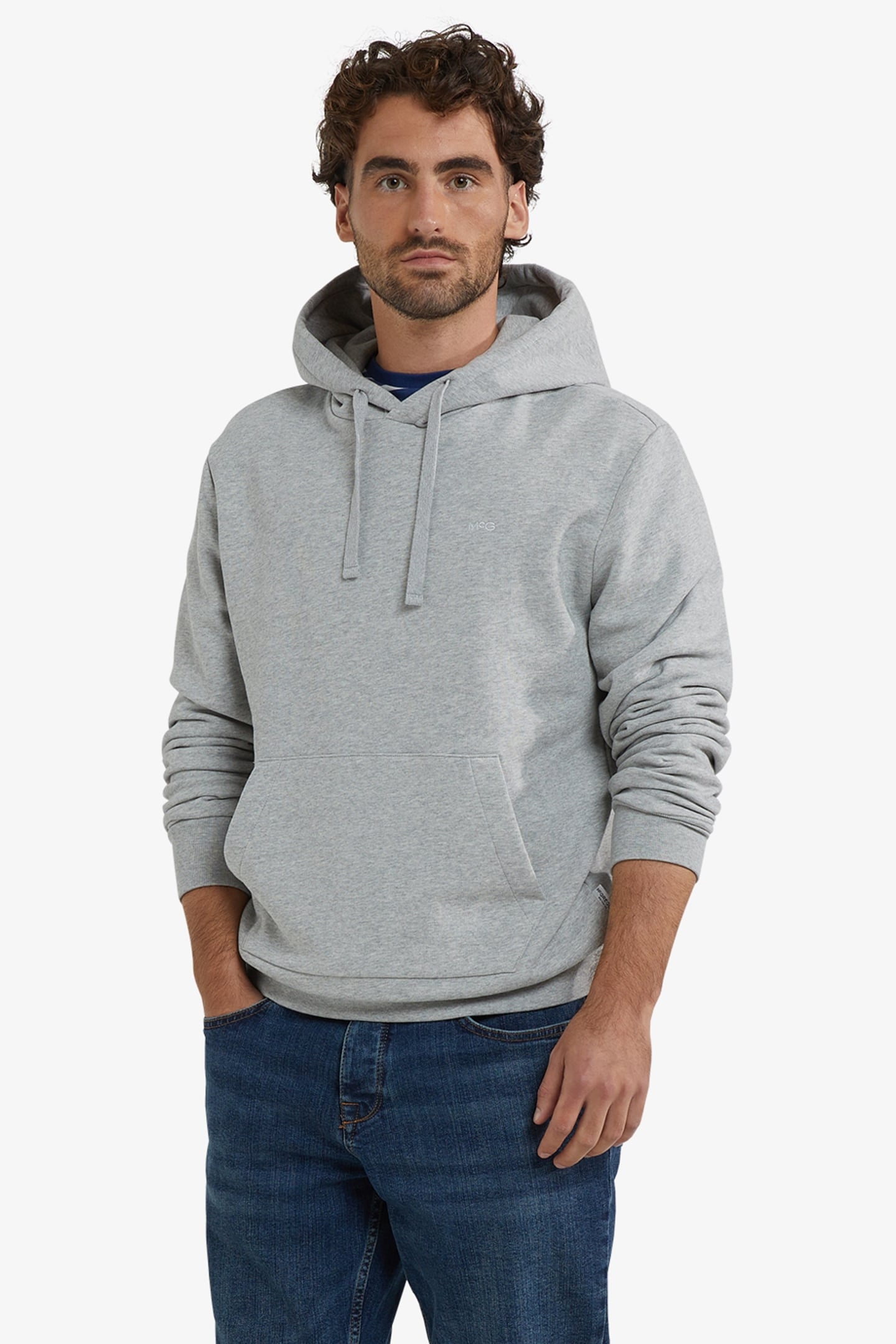 LOGO HOODY MEDIUM GREY MELANGE 1