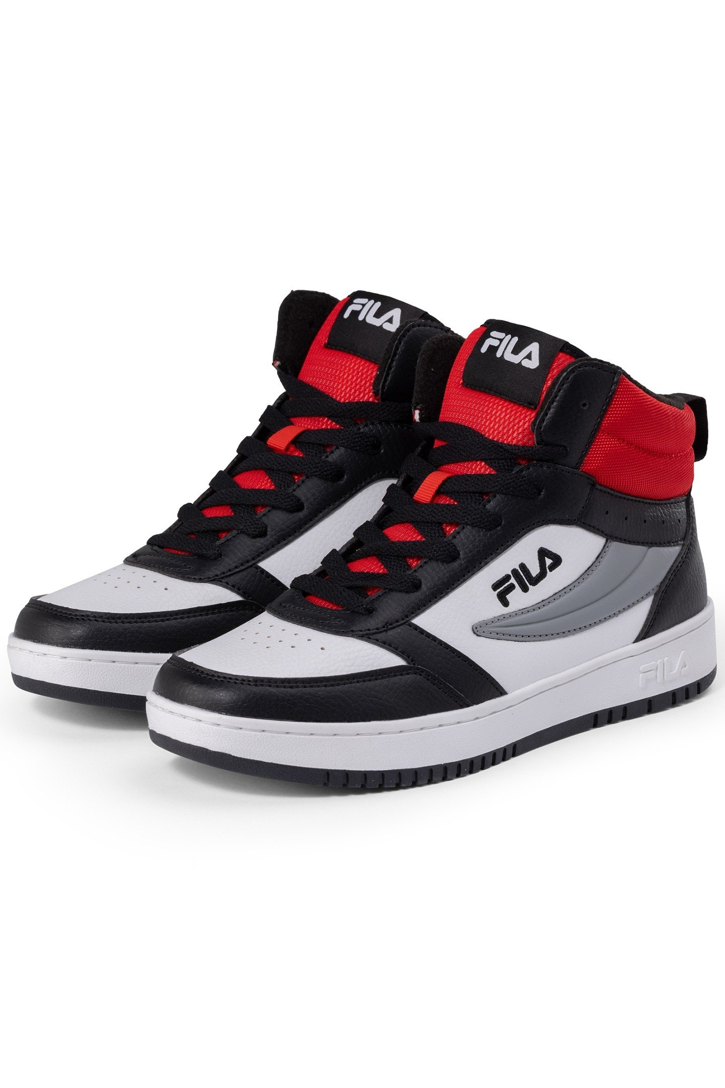 UNISEX FILA REGA NF MID WHITE-BLACK-FILA RED 2