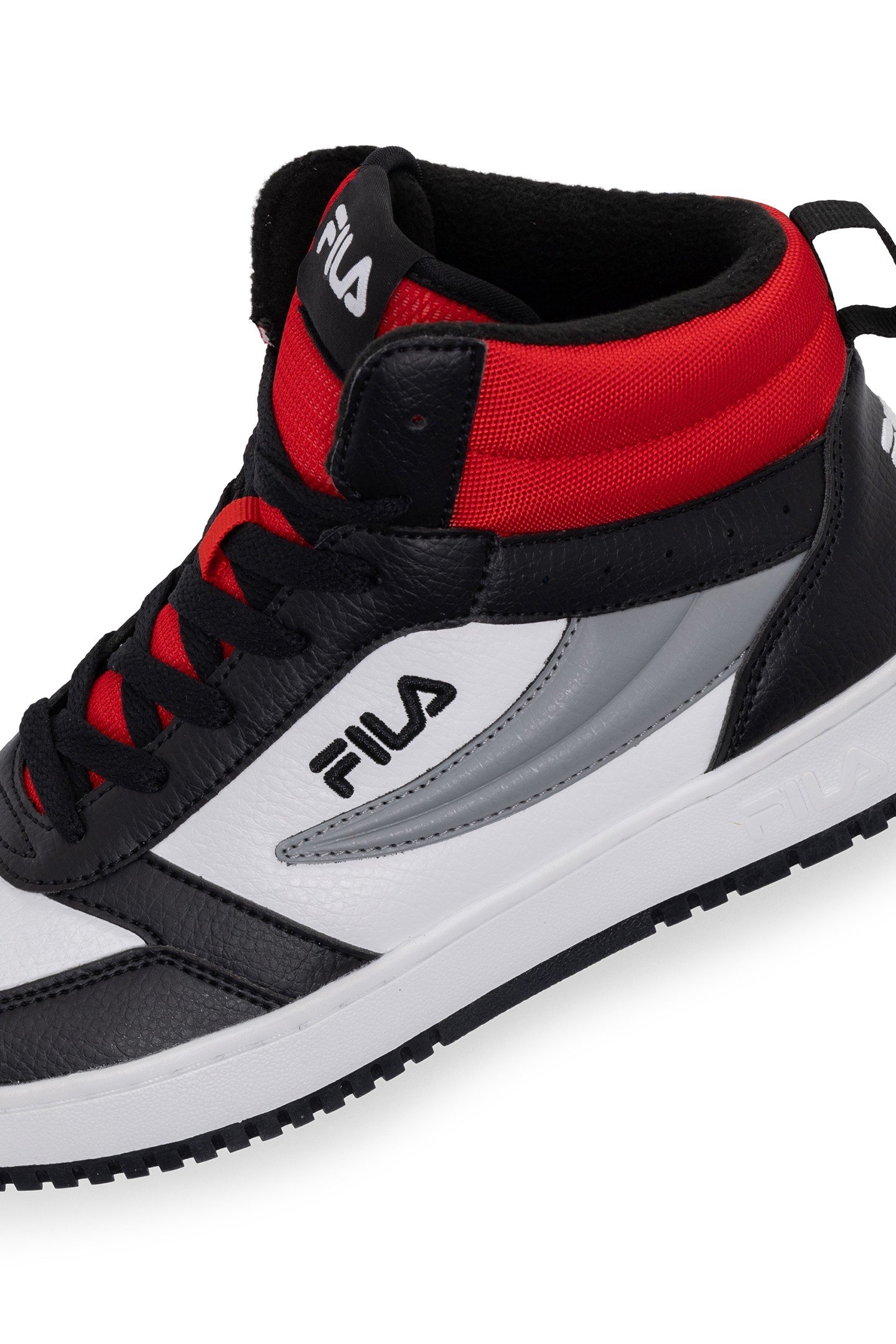 UNISEX FILA REGA NF MID WHITE-BLACK-FILA RED 6