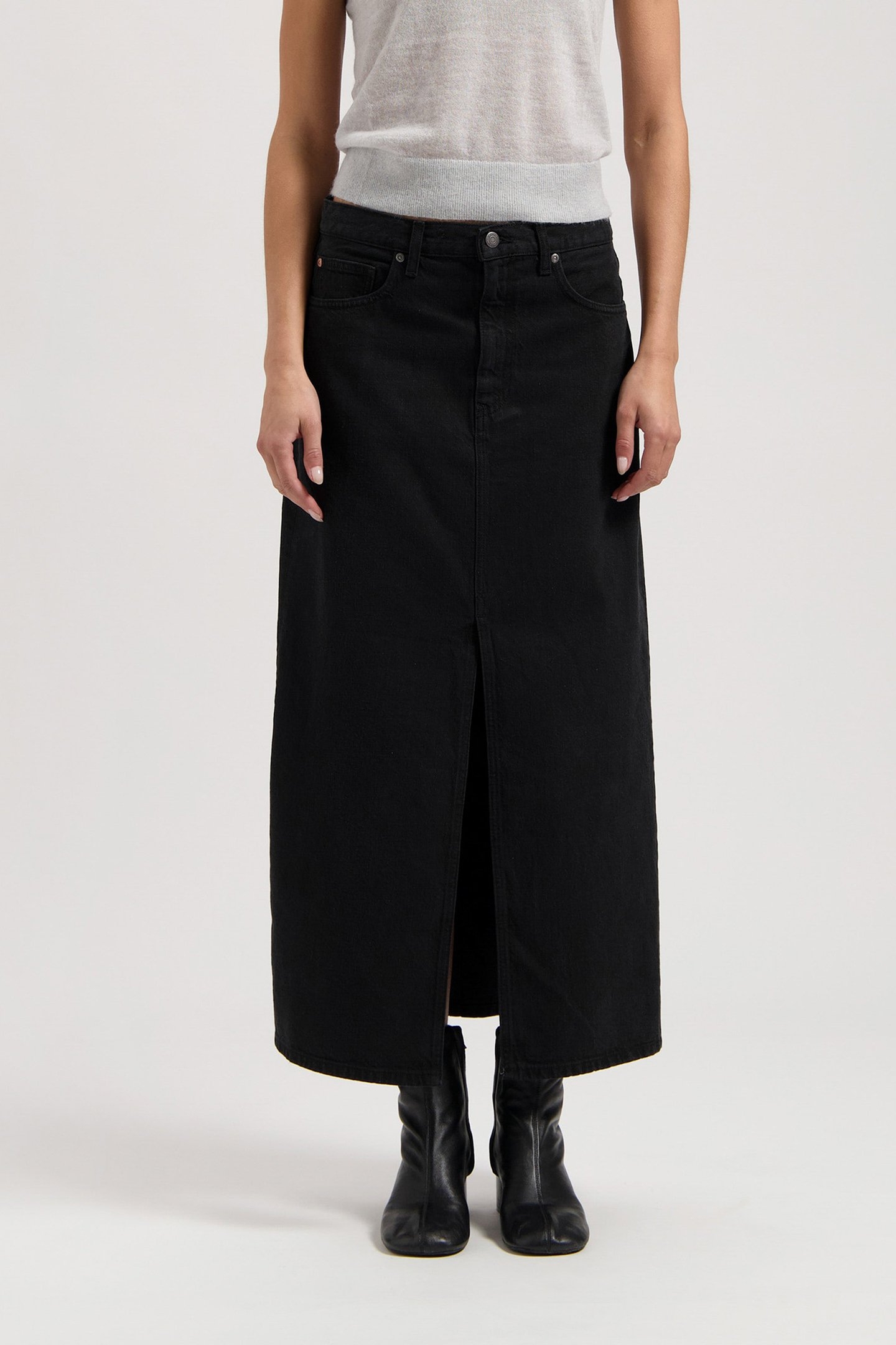 LENA LONG SKIRT NERO NERO 1