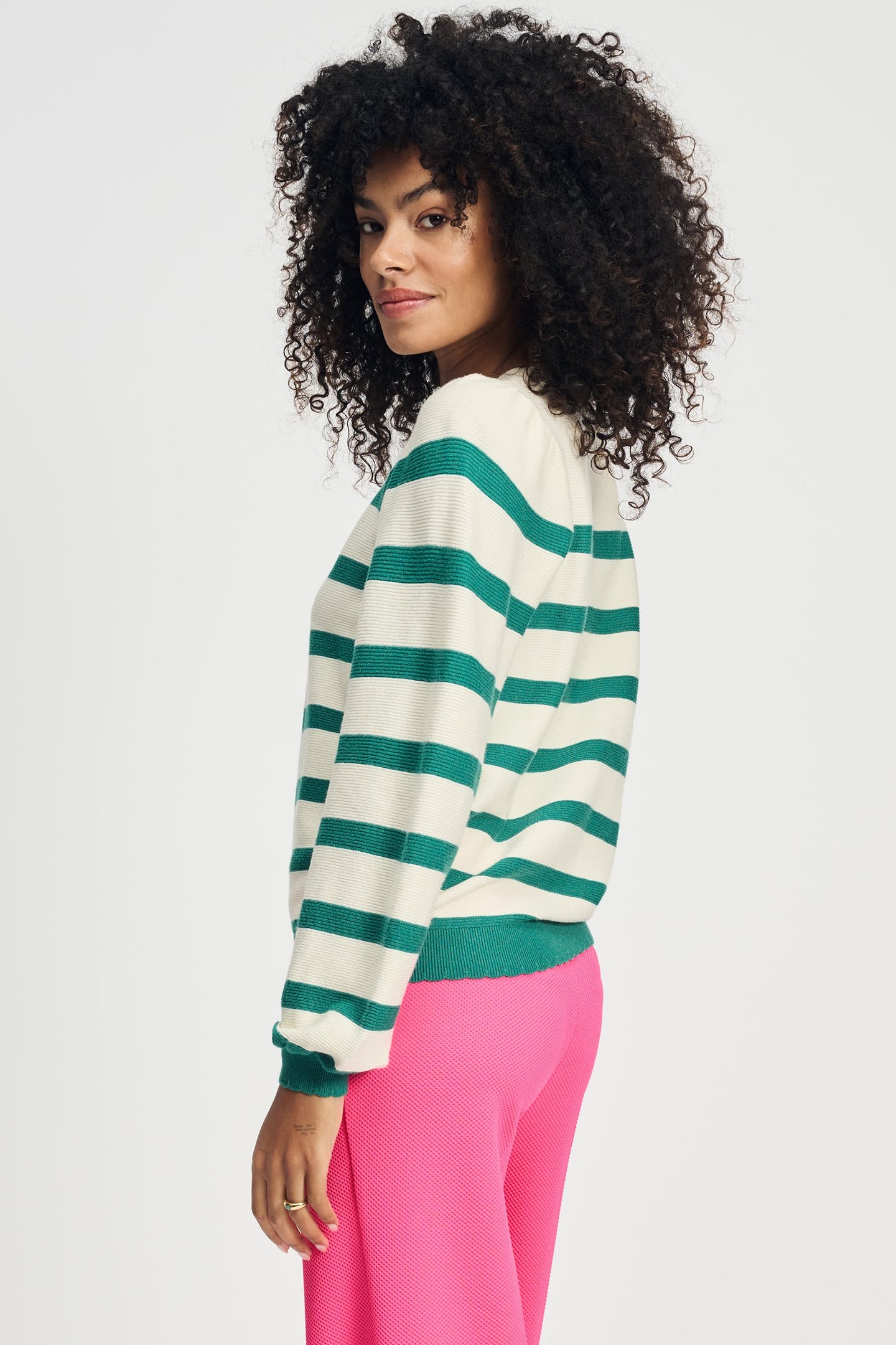 PULLOVER - STRIPED FRESH GREEN 5