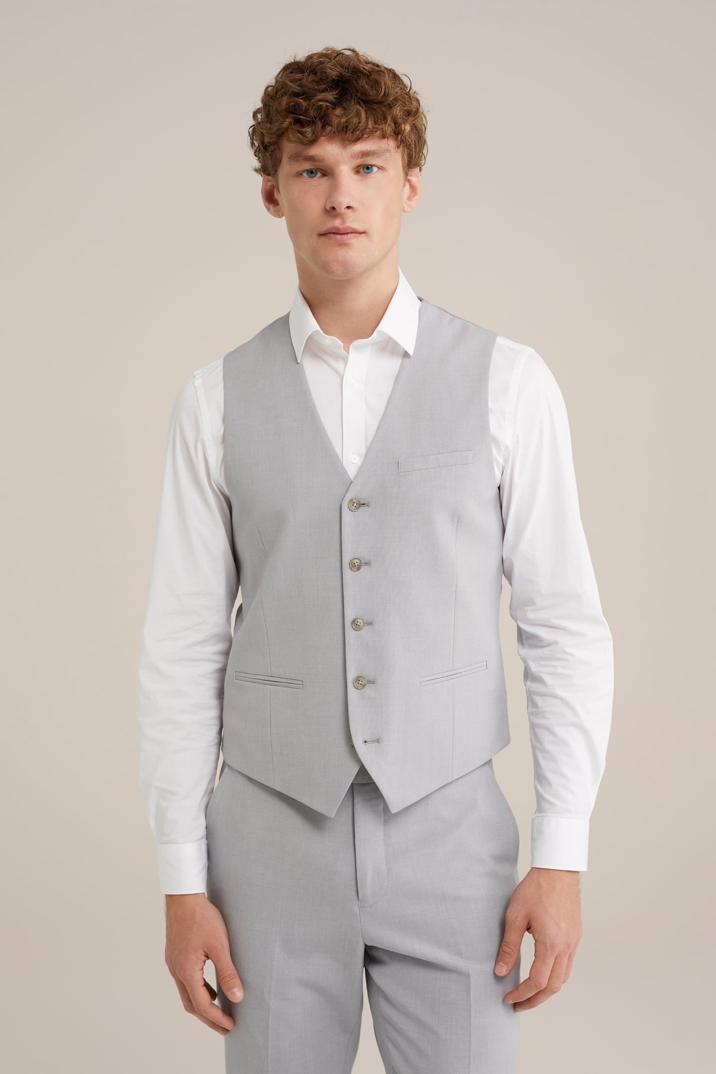WAISTCOAT BLENDED LIGHT GREY 1