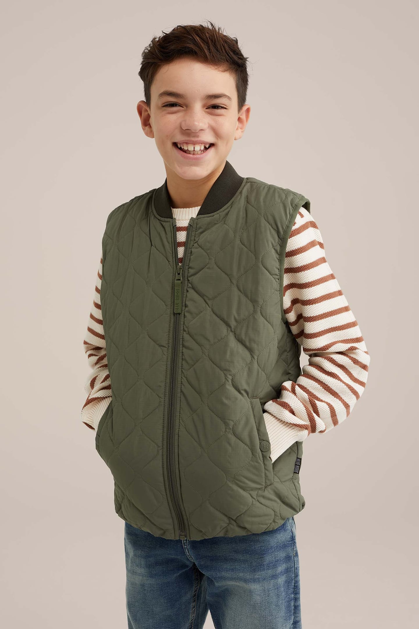 BODYWARMER ARMY GREEN 1