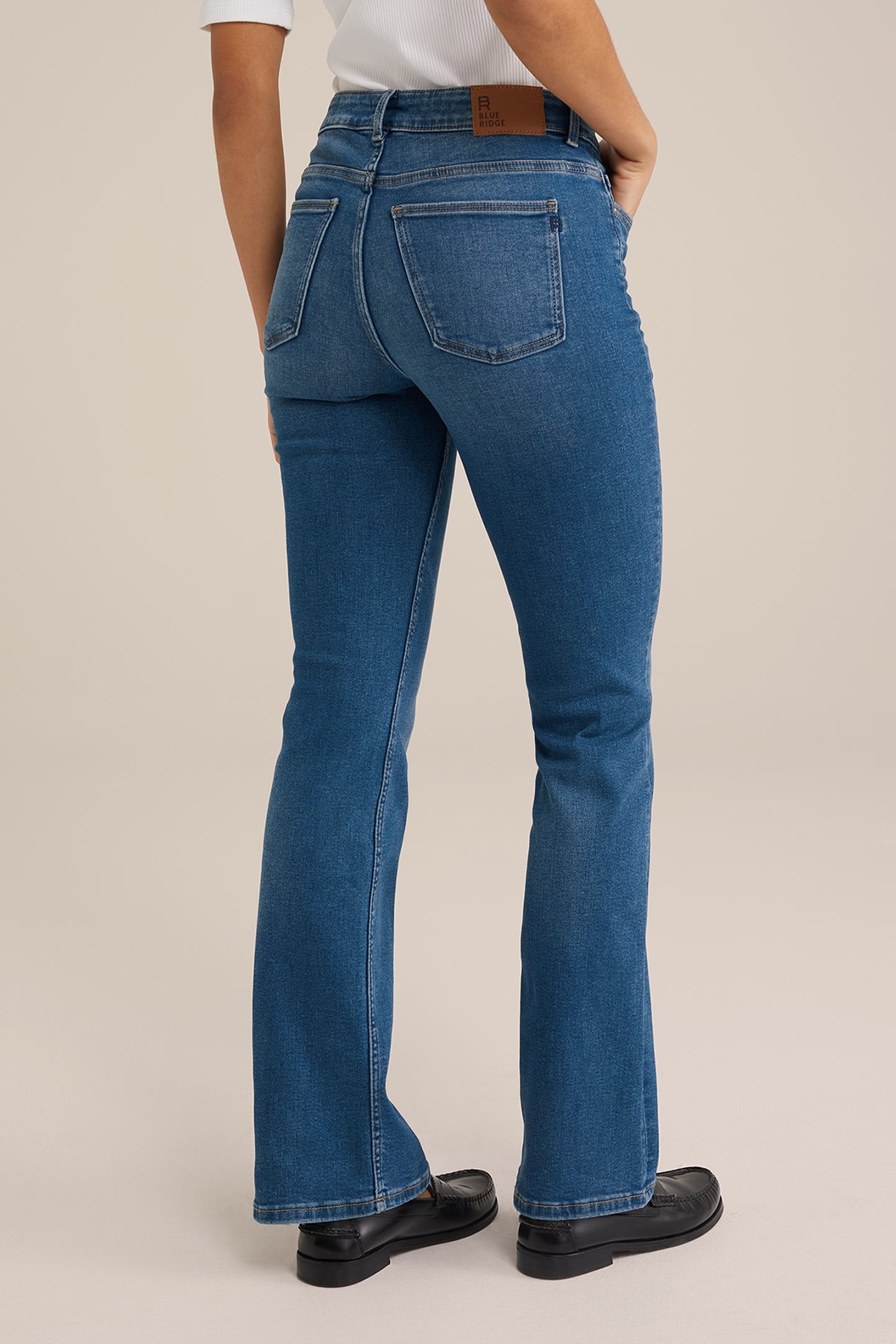 5-POCKET MID WAIST DARK BLUE 2