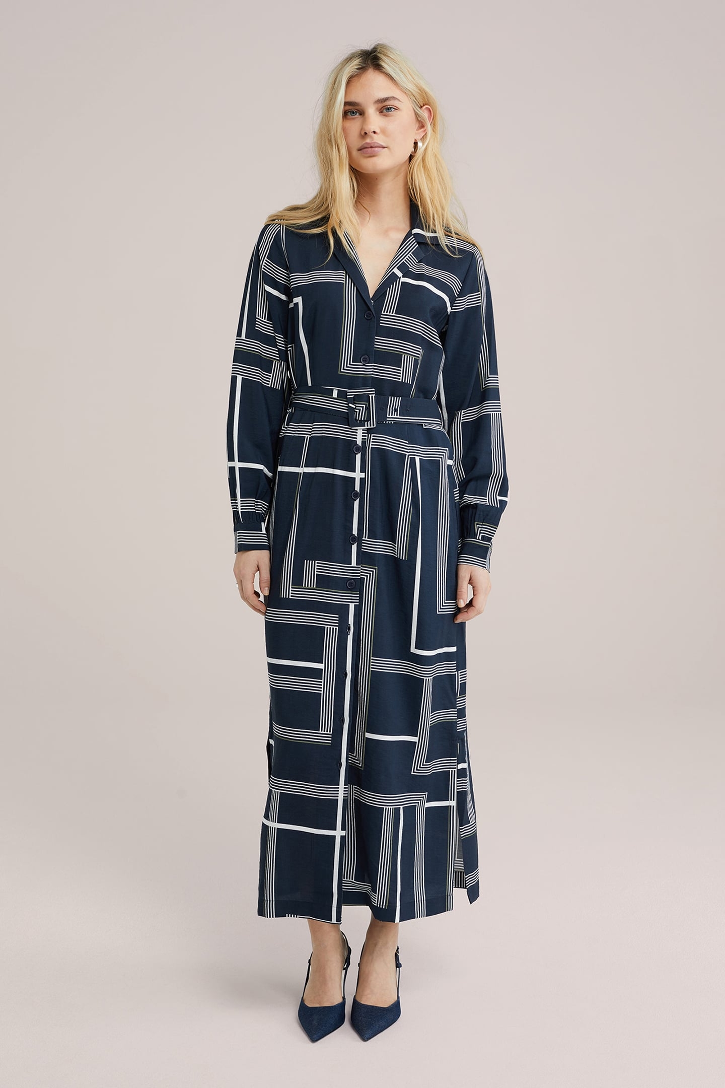 DRESS MID LENGTH NAVY BLUE 1