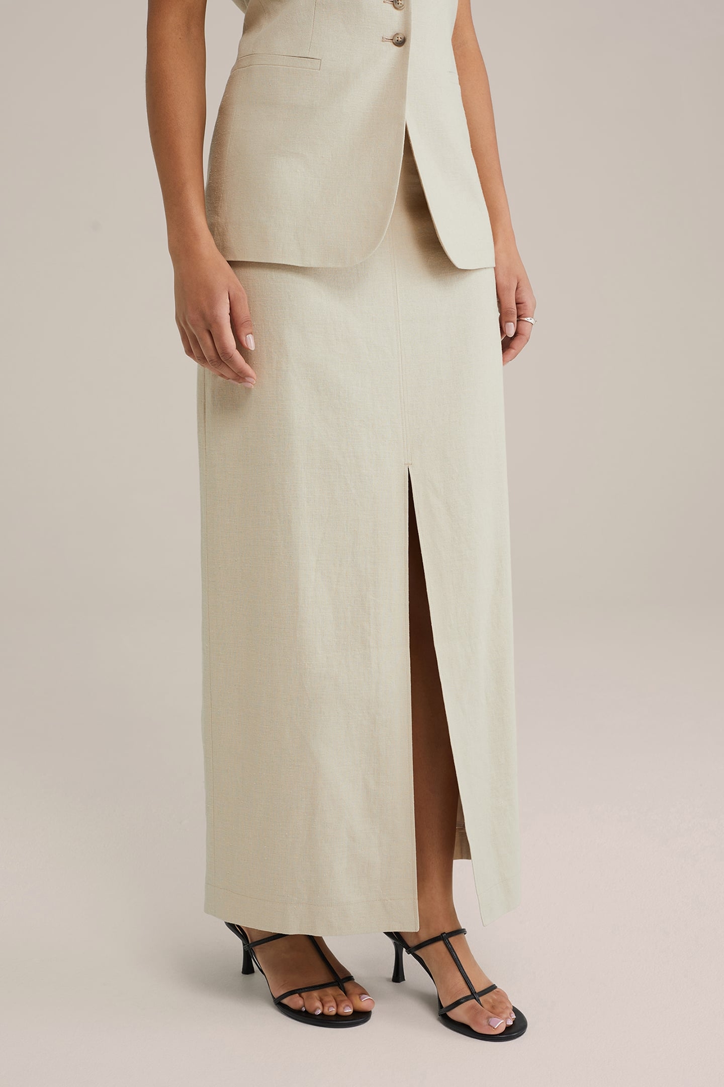 SKIRT MAXI LENGTH BEIGE 1