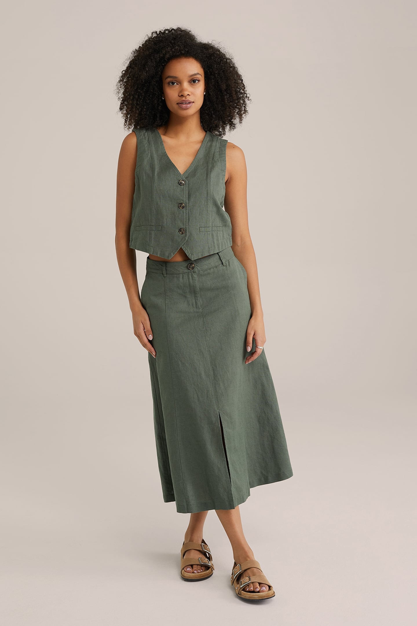 SKIRT MEDIUM LENGTH DARK GREEN 3