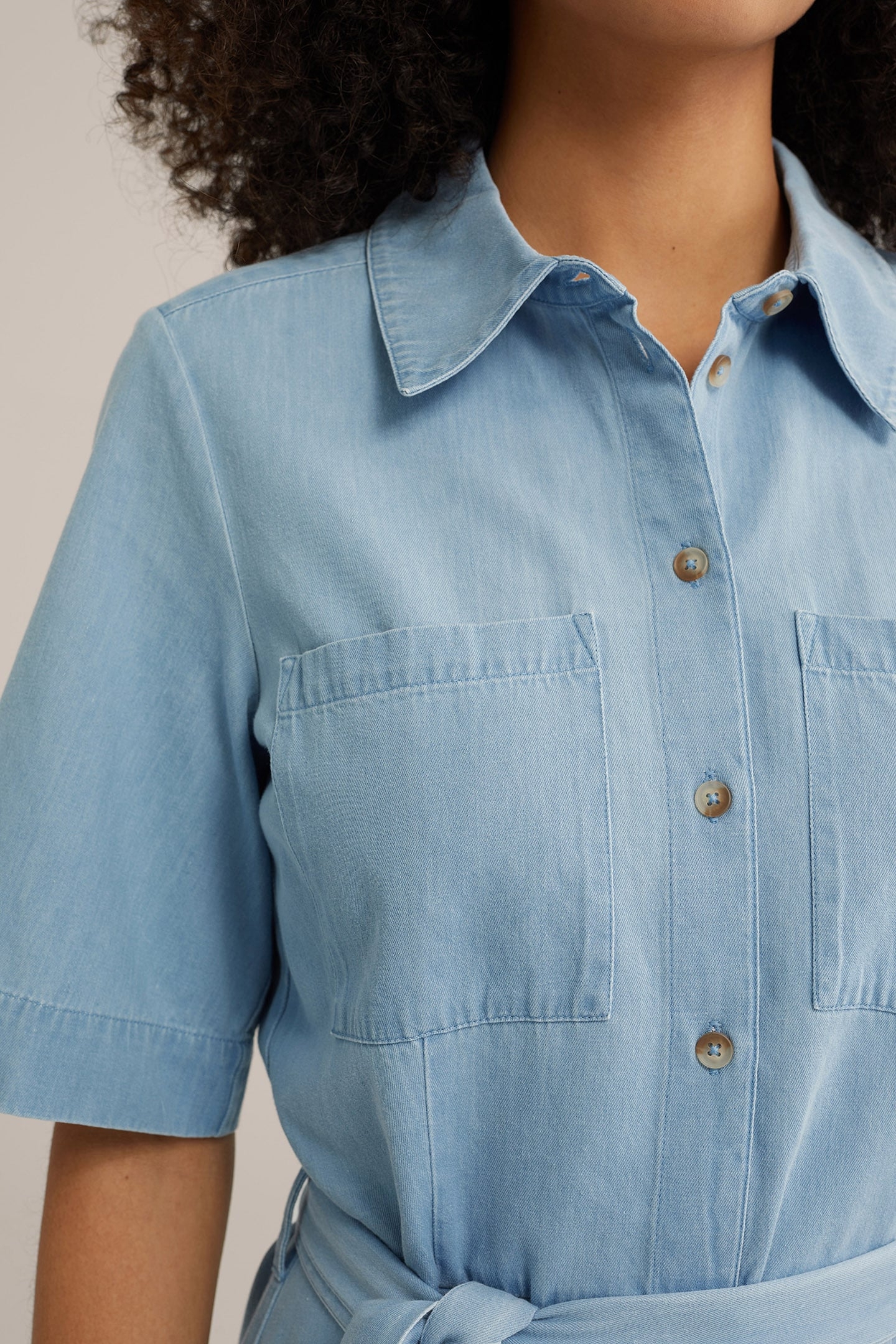 DRESS MID LENGTH LIGHT BLUE 5