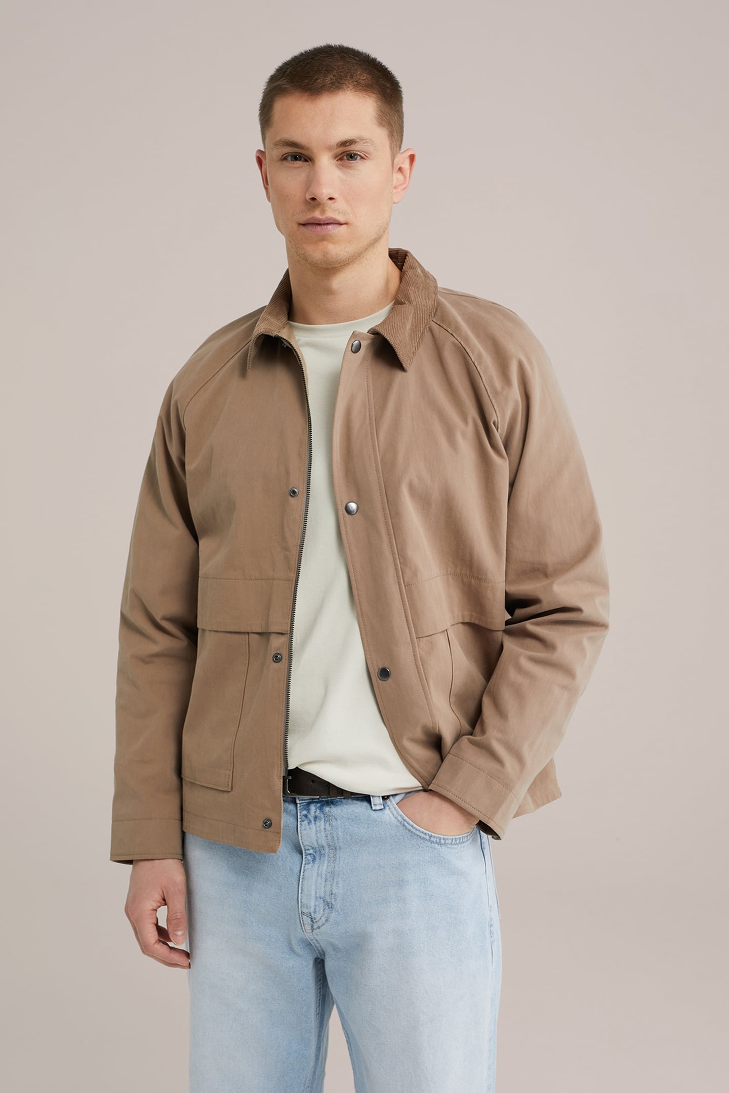 JACKET NORMAL LENGTH LIGHT BROWN 1