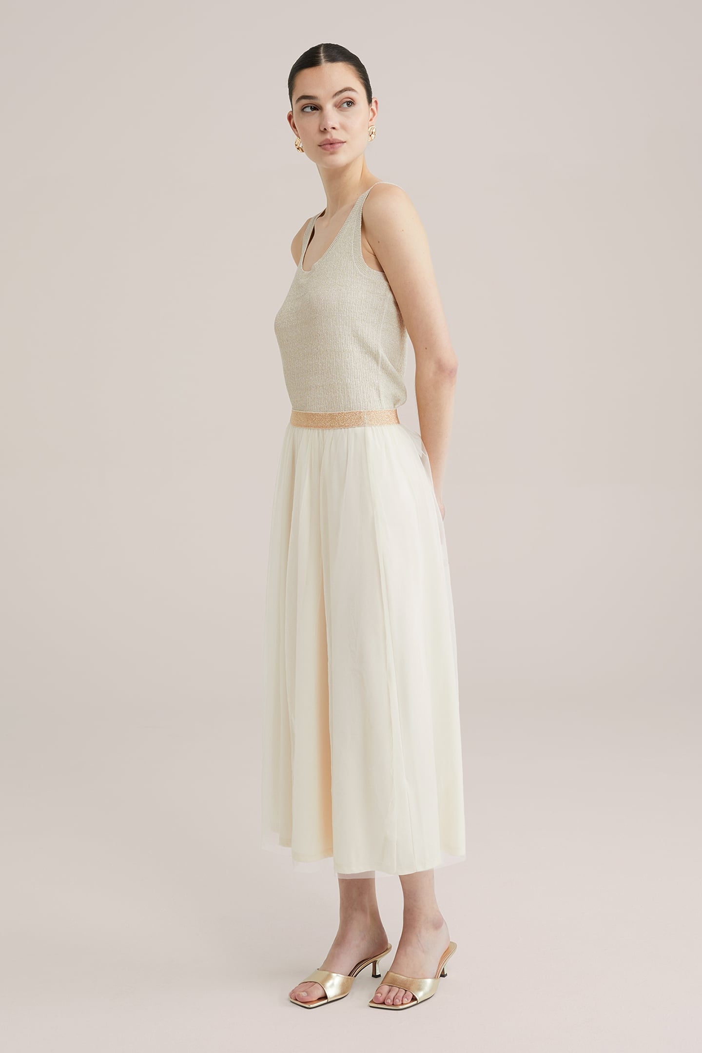 SKIRT MEDIUM LENGTH GOLD 3